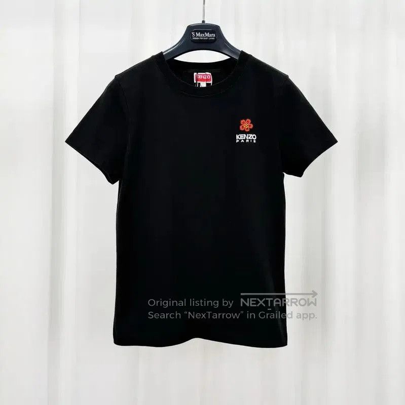 KENZO Black Cotton Logo Short Sleeve T-Shirt .