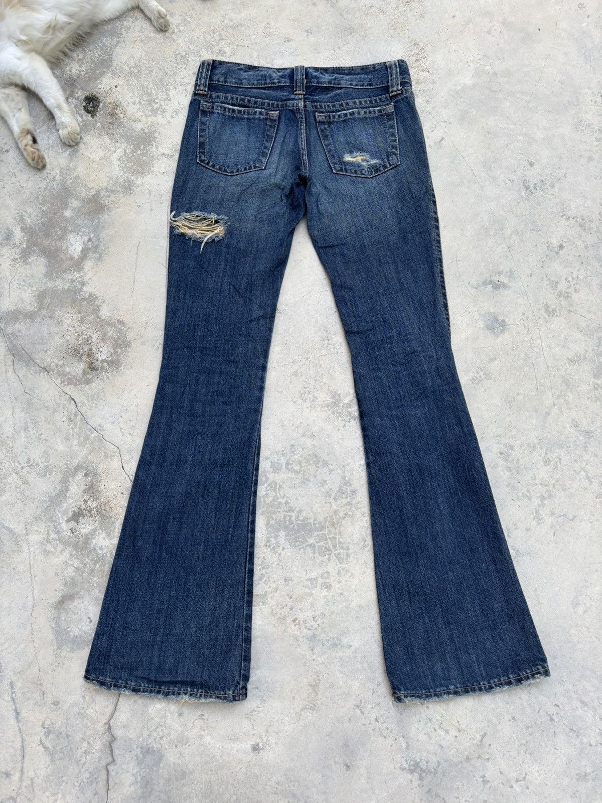 If Six Was Nine Flare Jeans Bootcut Japanese Moussy Distressed Flared Jeans Size 30" / US 8 / IT 44 - 5 Thumbnail