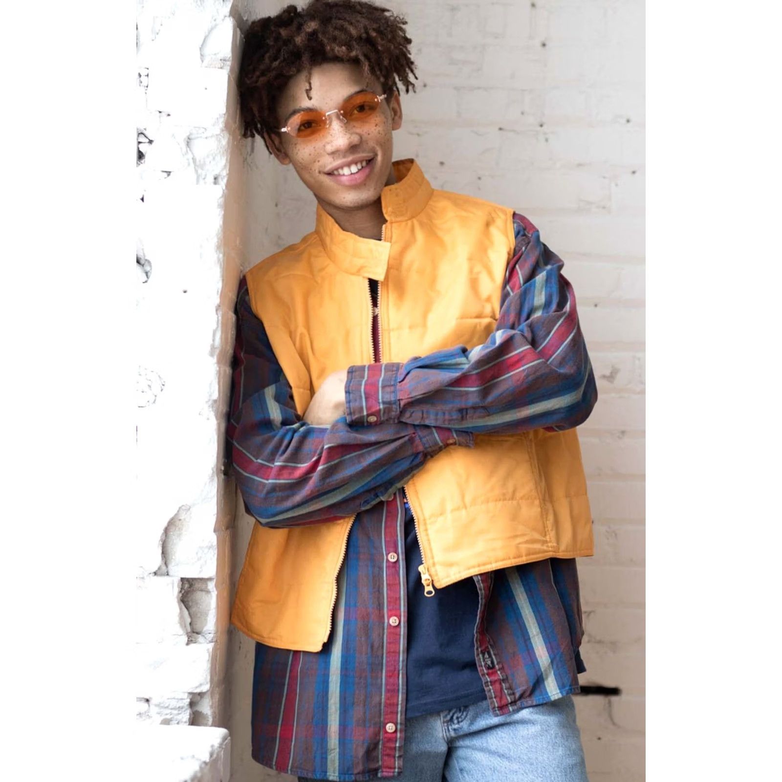 Vintage VINTAGE Golden Puffer Vest XL X-Large Nylon Ragstock Mens Womens Boys Girls Size US XL / EU 56 / 4 - 5 Thumbnail