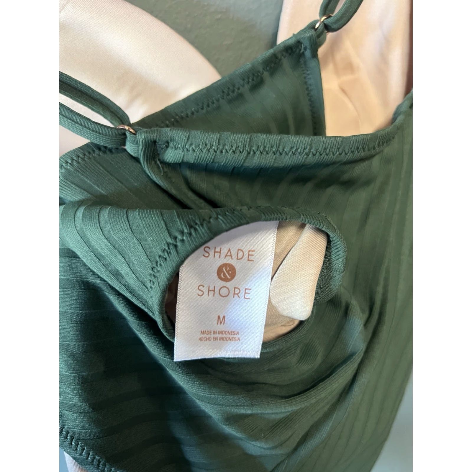Vintage Shade & Shore One Piece Bathing Suit Womens Green M NWT Extra Cheeky Size M / US 6-8 / IT 42-44 - 3 Thumbnail