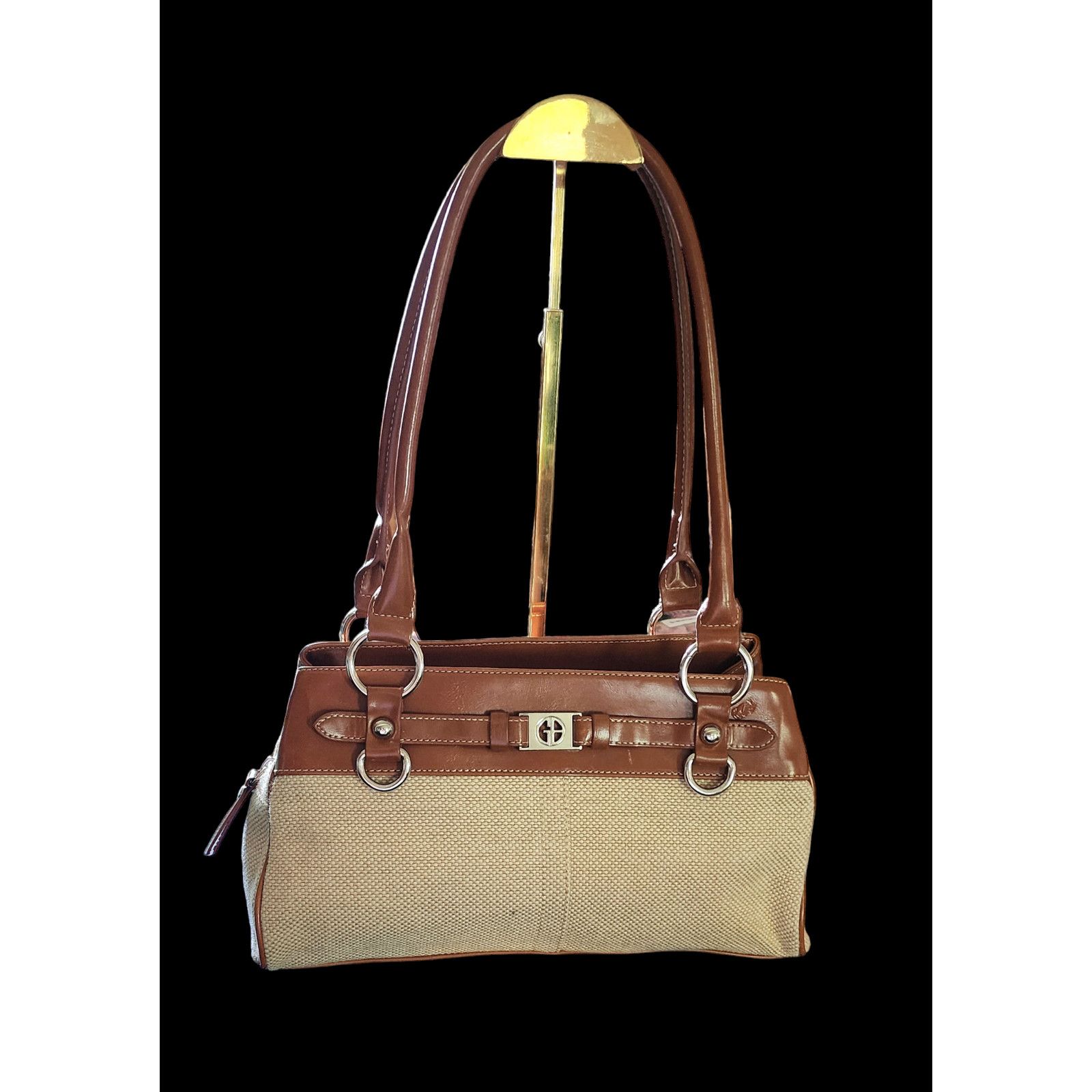 Giani Bernini Vintage Giani Bernini cream and aldo brown shoulder bag. Size ONE SIZE - 1 Thumbnail