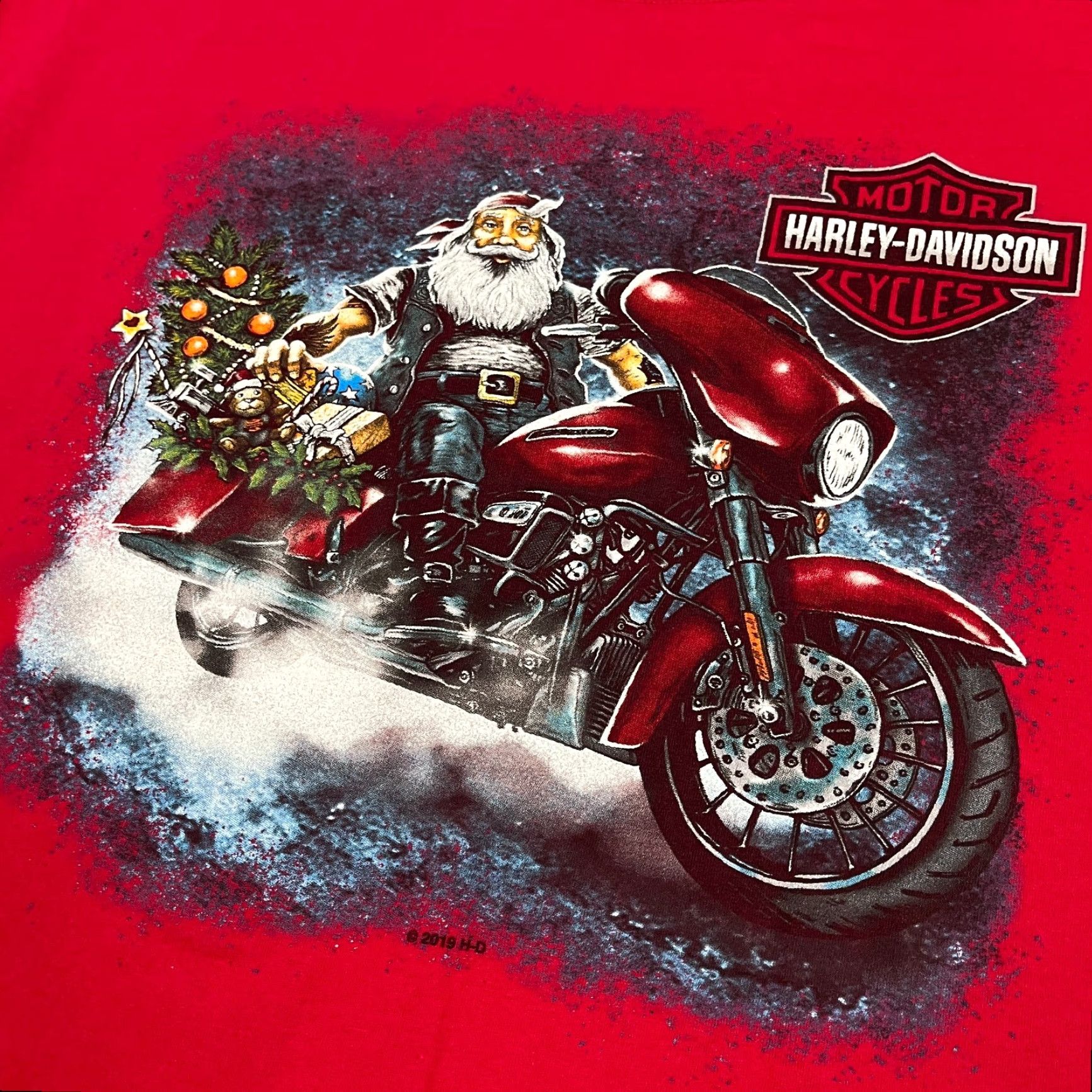 Harley Davidson Harley-Davidson Christmas Shirt Men 3XL Red Santa Claus Motorcycle Reindeer 2019 Size US XXL / EU 58 / 5 - 2 Thumbnail