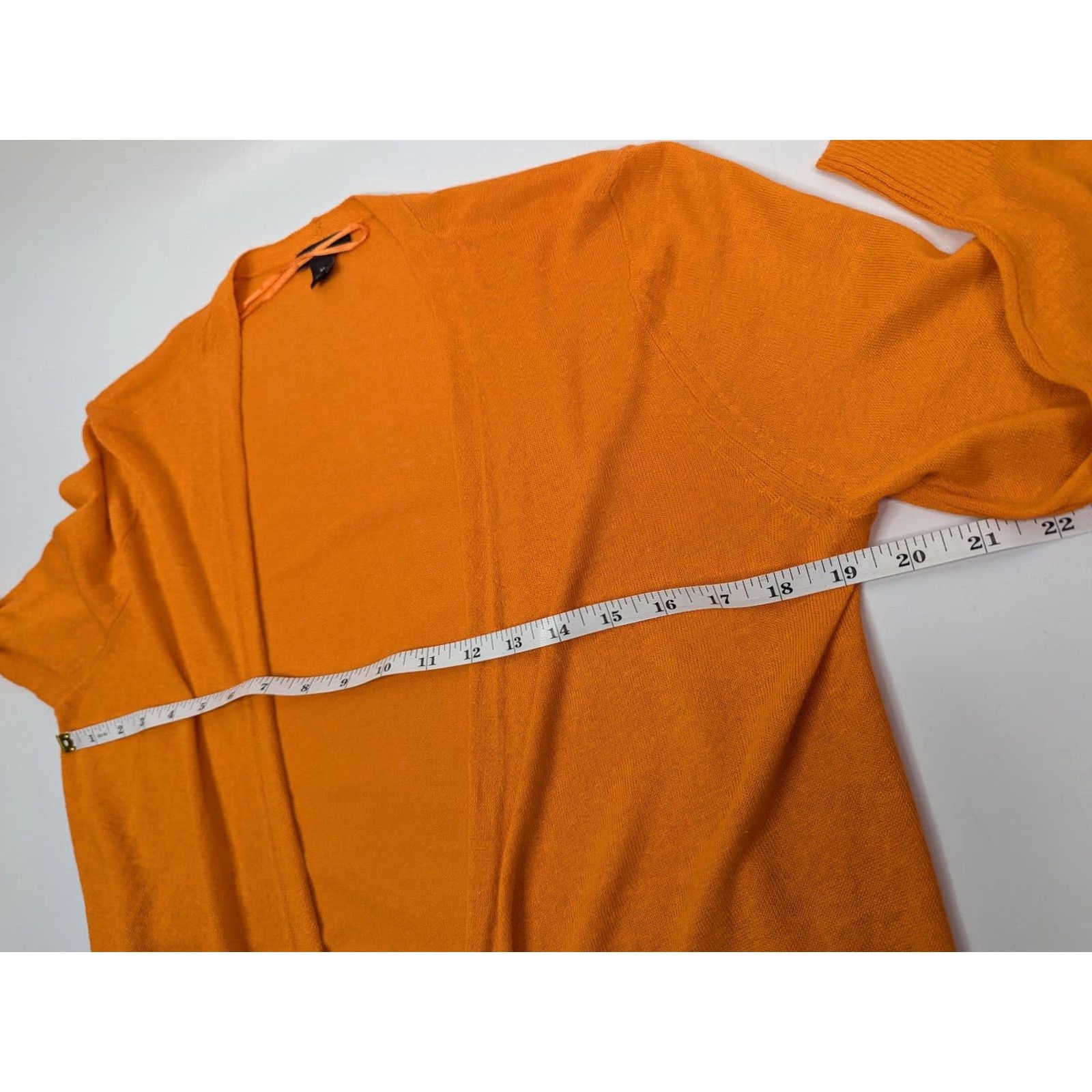 Ann Taylor Ann Taylor Women's Cardigan Shirt Long Sleeve Orange Linen Viscose PM Petite Size M / US 6-8 / IT 42-44 - 5 Thumbnail