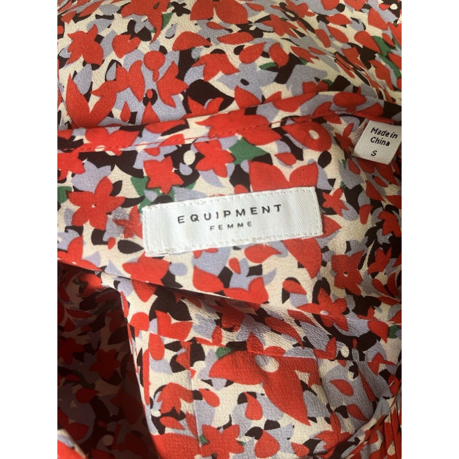 Equipment Women’s Equipment Sleeveless Top Silk Floral Red Size Small Size S / US 4 / IT 40 - 4 Thumbnail