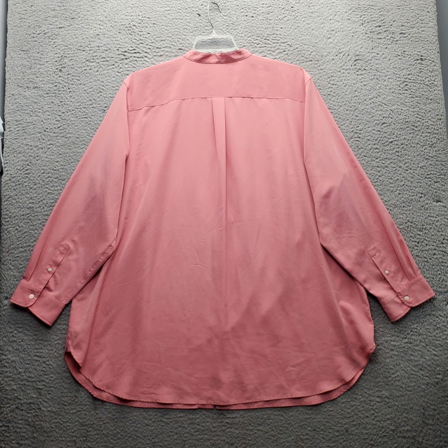 Ralph Lauren Lauren Ralph Lauren Shirt Women 3X Pink Long Sleeve Band Collar Button Front Size XXL / US 16-18 / IT 52-54 - 2 Thumbnail