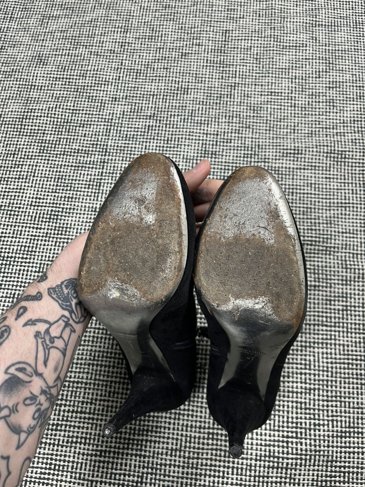 Miu Miu Miu Miu black suede strap heels Size US 11 / IT 41 - 11 Thumbnail