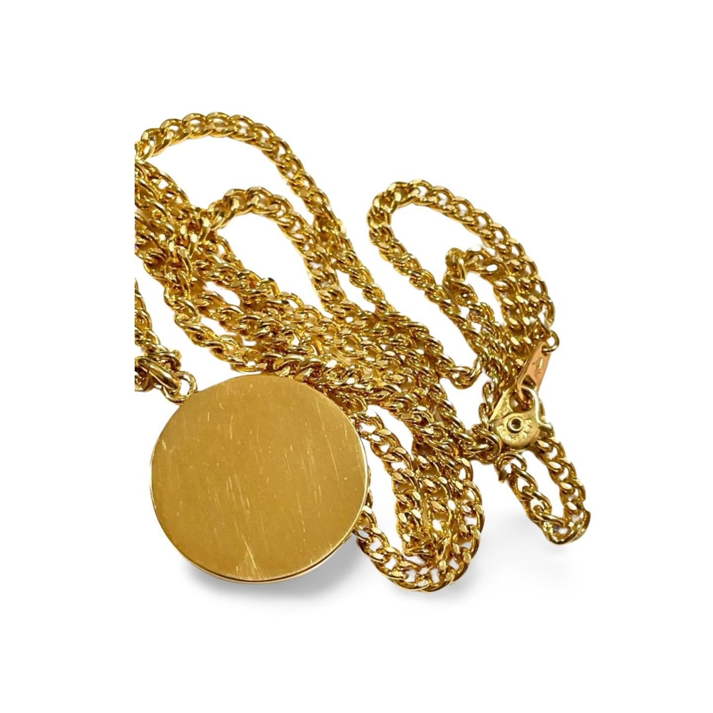 Moschino Vintage Moschino chain necklace with round logo top Size ONE SIZE - 4 Thumbnail
