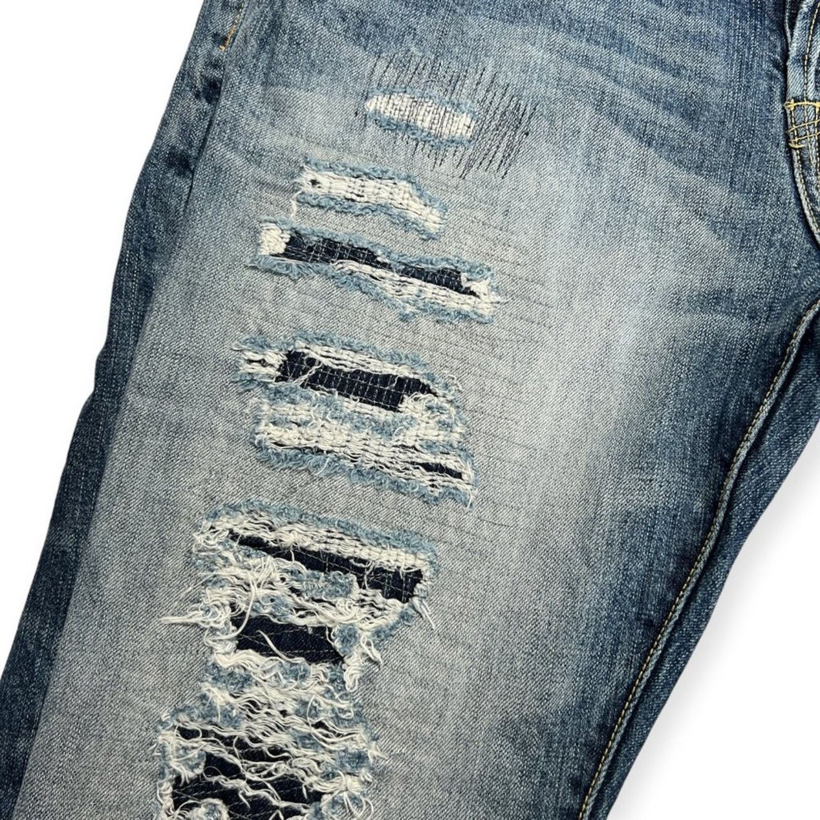 Prps PRPS Goods Demon Slim Jeans Size 36x34 Ripped Whiskered Size US 36 / EU 52 - 6 Thumbnail