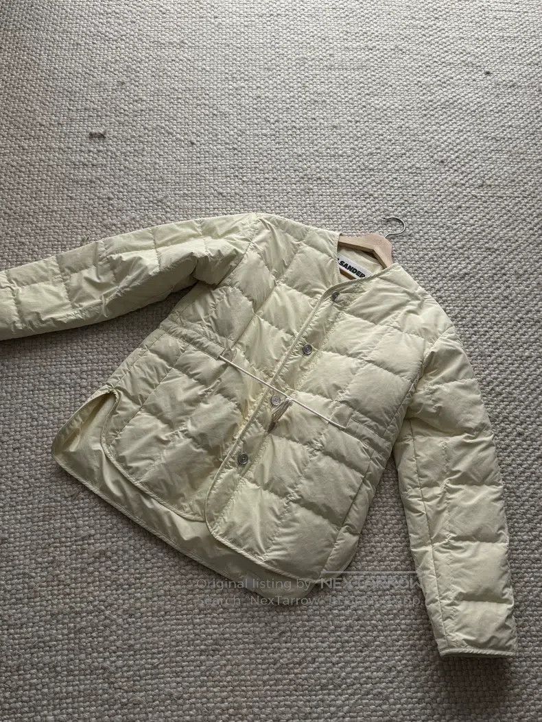 Jil Sander Jil Sander size 34 Beige checkered down jacket Size XS / US 0-2 / IT 36-38 - 1 Thumbnail