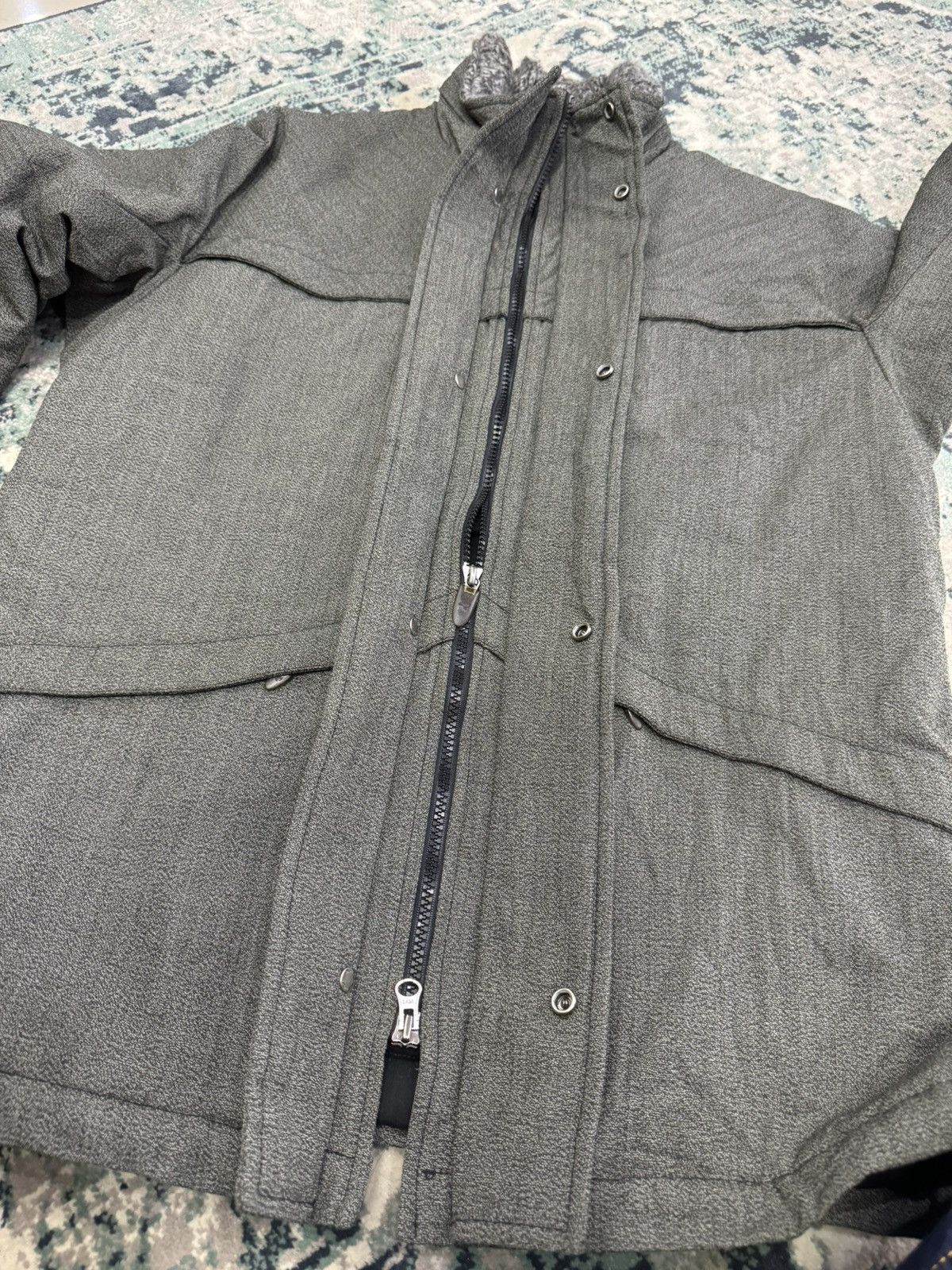 Mandarina Duck VINTAGE 90s MANDARINA DUCK MIX WOOL PARKA JACKET ZIPPER Size US L / EU 52-54 / 3 - 3 Thumbnail