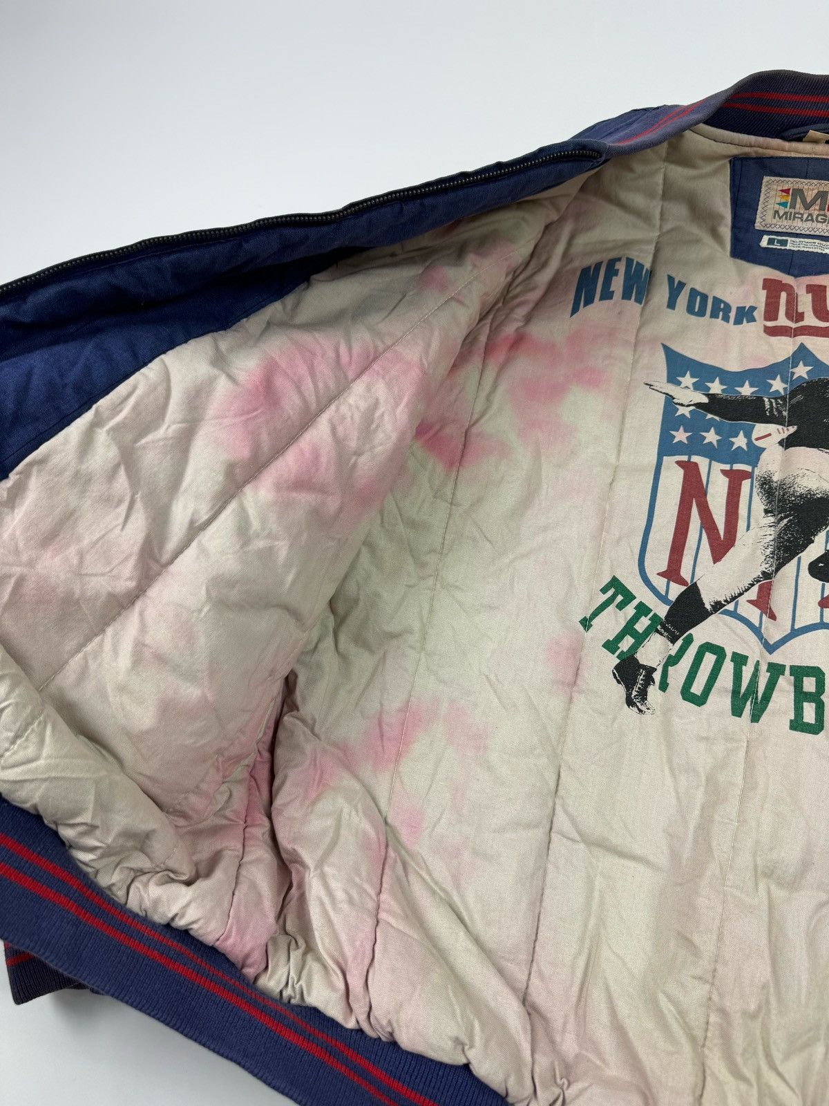 NFL 1990’s Vintage Faded NFL New York Giants Bomber Jacket Size US L / EU 52-54 / 3 - 15 Thumbnail