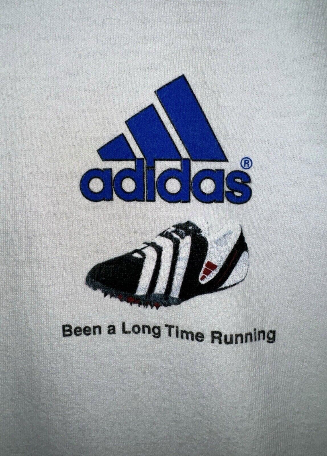 Adidas Vintage Adidas 90s History Of Running Track Shirt Sz XL RARE Size US XL / EU 56 / 4 - 5 Thumbnail