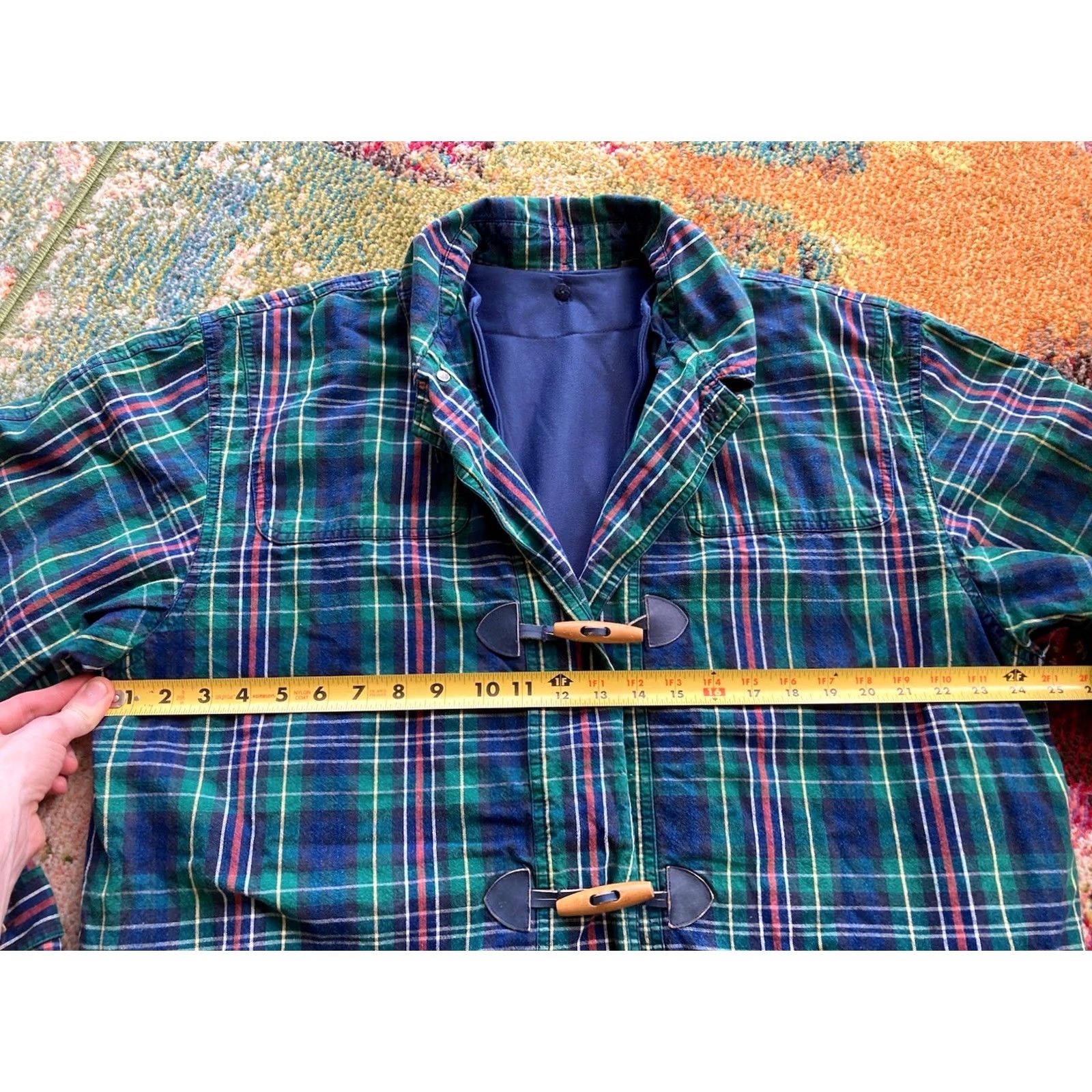 Vintage VINTAGE Lizwear Coat Plaid Chore Blue 90s Long Overcoat M Women’s Jacket with Lined Removable Liner Size Medium Nautical Oversized Size M / US 6-8 / IT 42-44 - 6 Thumbnail
