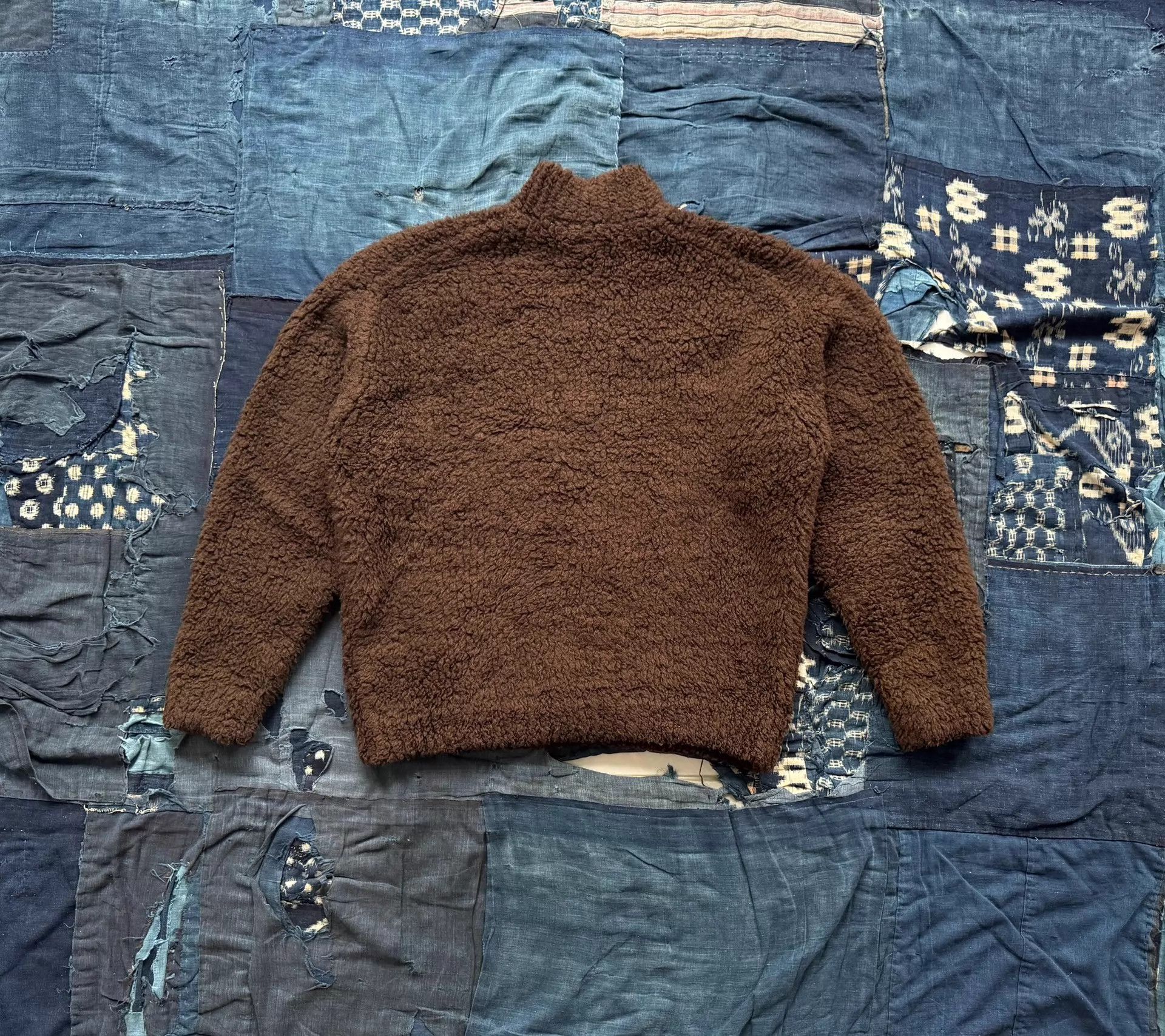 Auralee AURALEE 24AW Boa Knit PO HZ Merino Lamb Fleece Brn 3 Size US L / EU 52-54 / 3 - 2 Thumbnail
