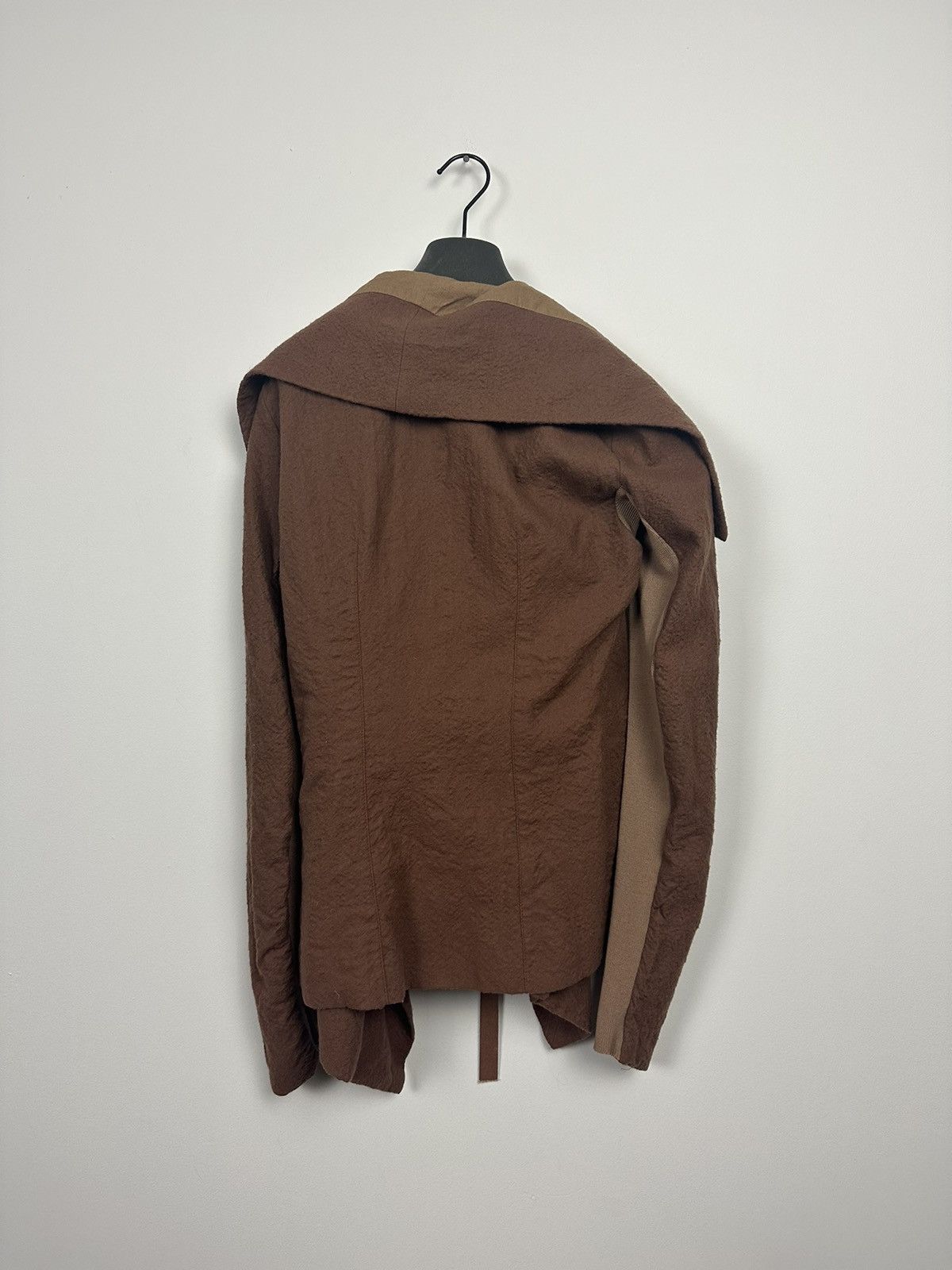 Rick Owens FW11 ‘LIMO’ Felted Wool Belted Biker Jacket Size M / US 6-8 / IT 42-44 - 5 Thumbnail