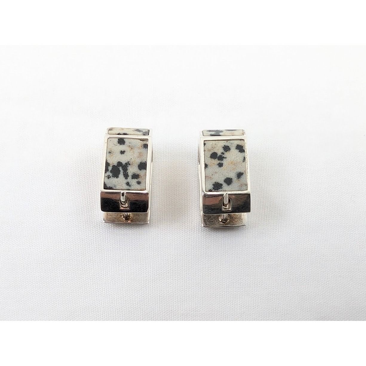 Bottega Veneta o1rshd1 Size: OS / Sterling Dalmatian Earrings in Silver Size ONE SIZE - 7 Thumbnail