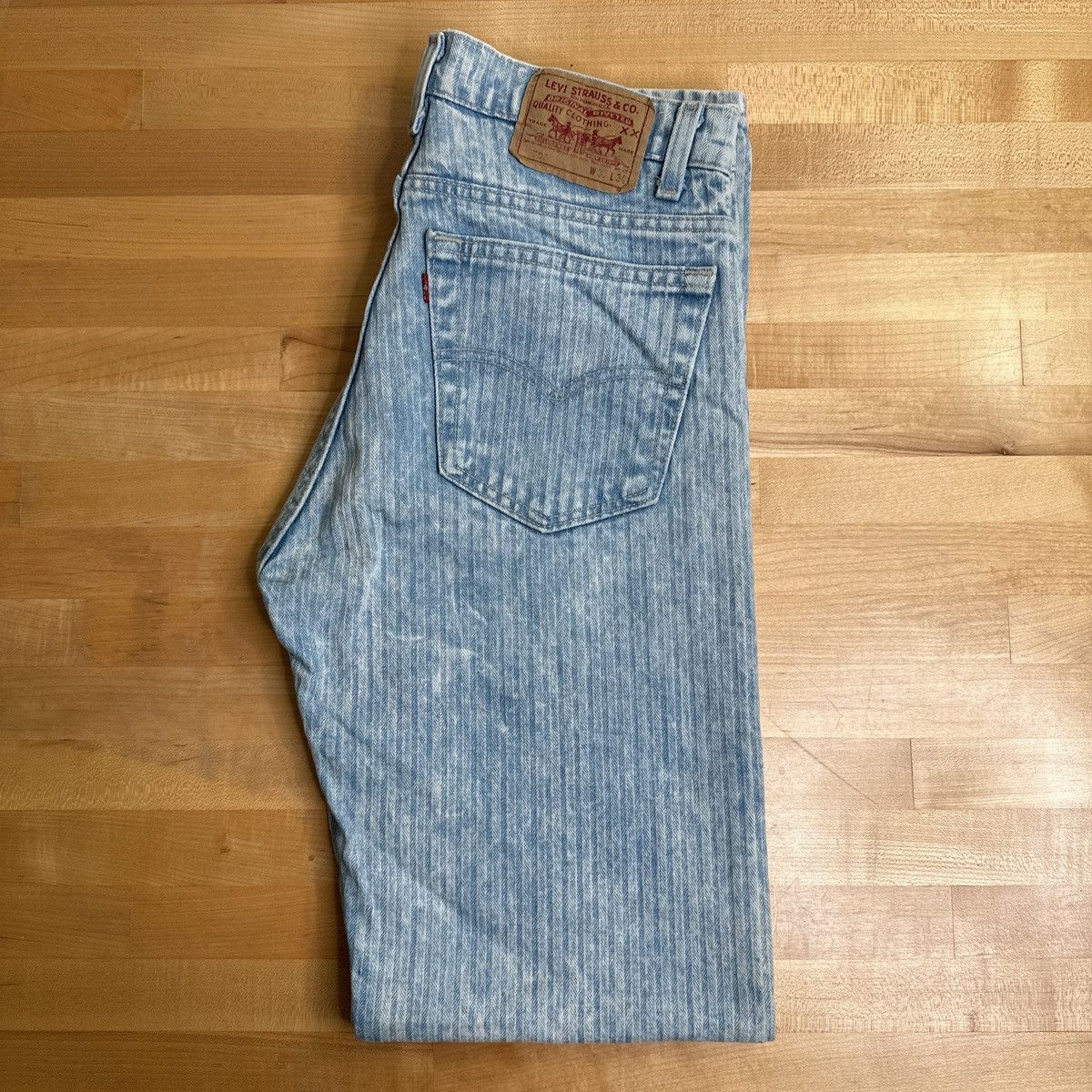 image of Levis Vintage Clothing Vintage Levis 505 Unique Pattered Jeans 33X34 in Blue, Men's