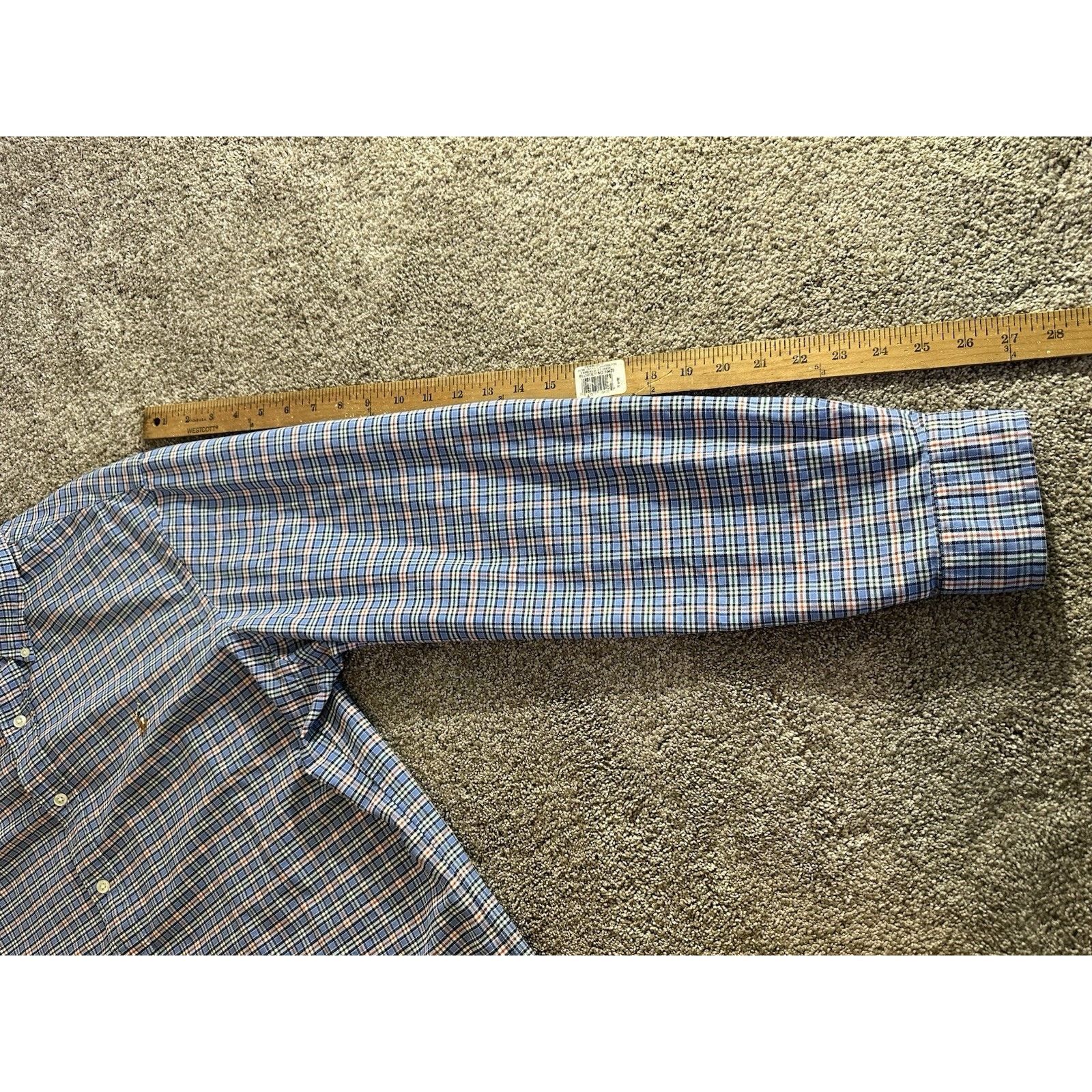 Polo Ralph Lauren Ralph Lauren Dress Shirt Mens XL Plaid Flesh Pony Size US XL / EU 56 / 4 - 5 Thumbnail