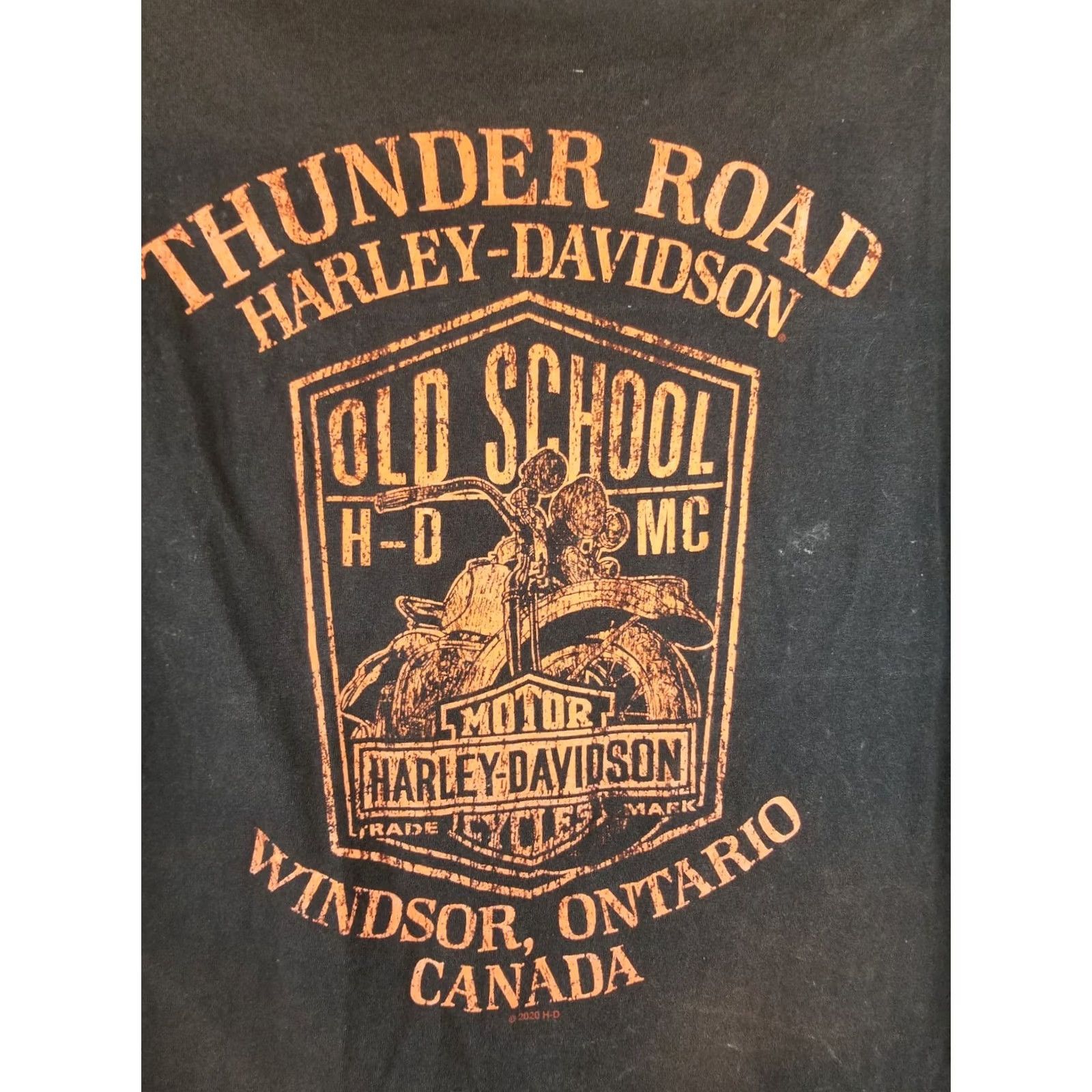 Harley Davidson VINTAGE Harley-Davidson OLD SCHOOL HD MC SUN FADED BLACK COTTON T-SHIRT XL Men Size US XL / EU 56 / 4 - 8 Thumbnail
