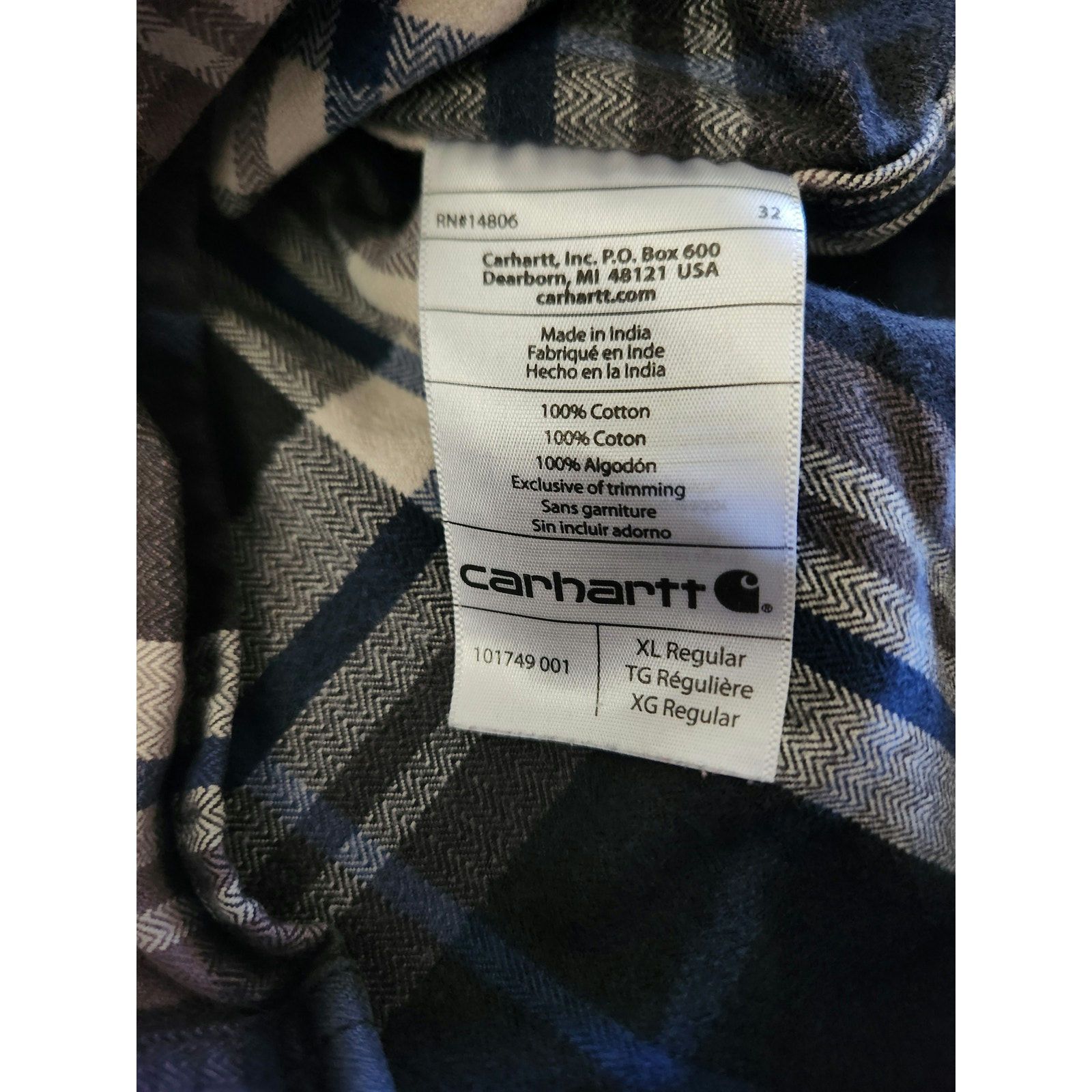 Carhartt Carhartt Men's Original Fit Long Sleeve Plaid Work FlannelXL Size US XL / EU 56 / 4 - 9 Thumbnail
