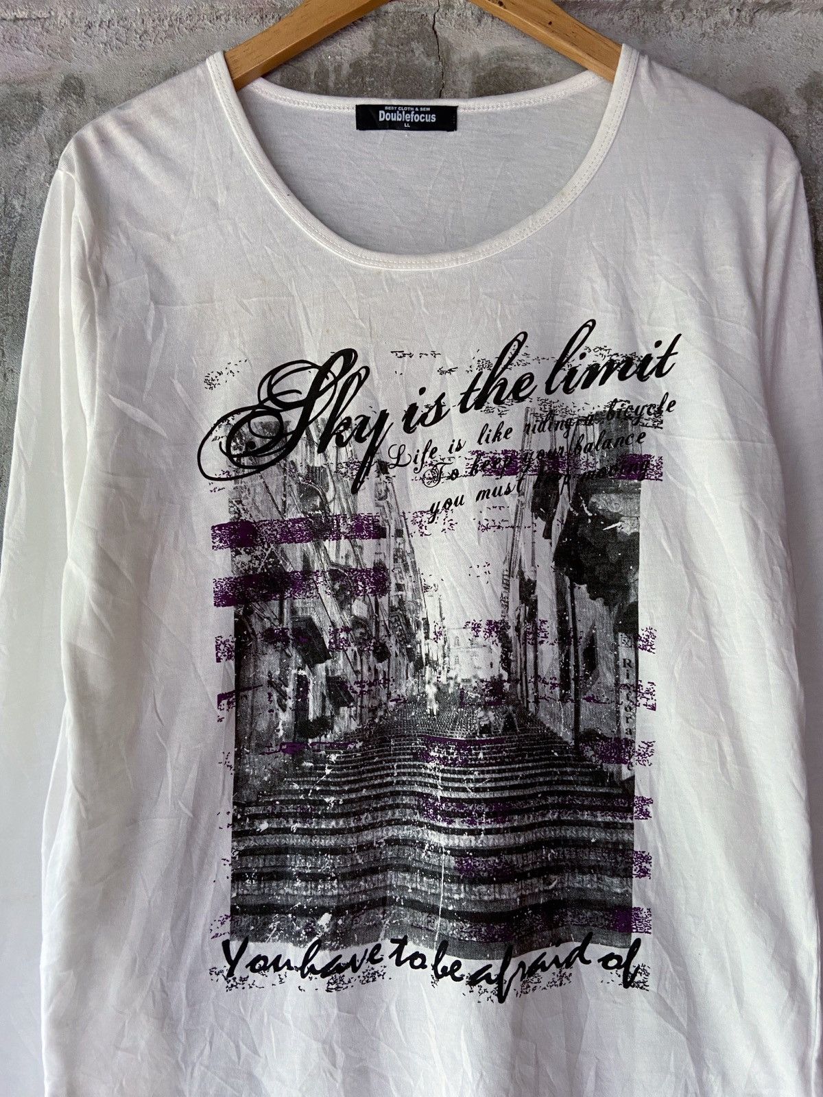 Japanese Brand 🌸SKY IS THE LIMIT YOU HAVE TO BE AFRAID OF LONG SLEEVE Size US M / EU 48-50 / 2 - 4 Thumbnail