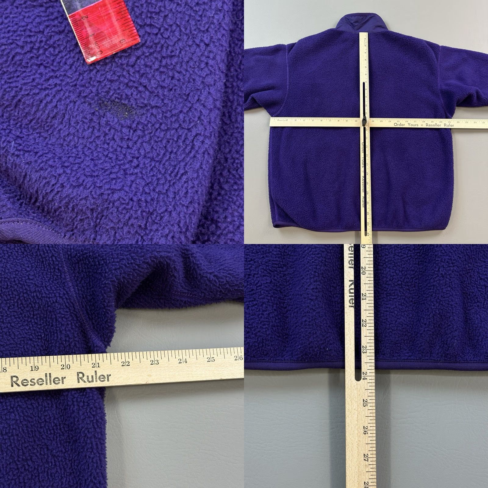 Patagonia VINTAGE Patagonia Jacket Women’s 10 Purple Full Zip Fleece USA Made 25029 Size L / US 10 / IT 46 - 9 Thumbnail