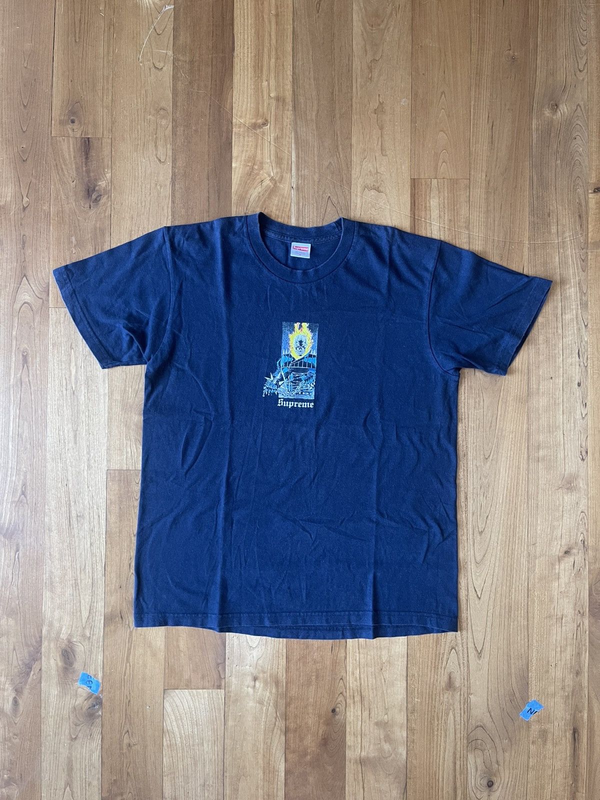 Supreme Supreme Ghost Rider Tee Navy SS19 | Grailed