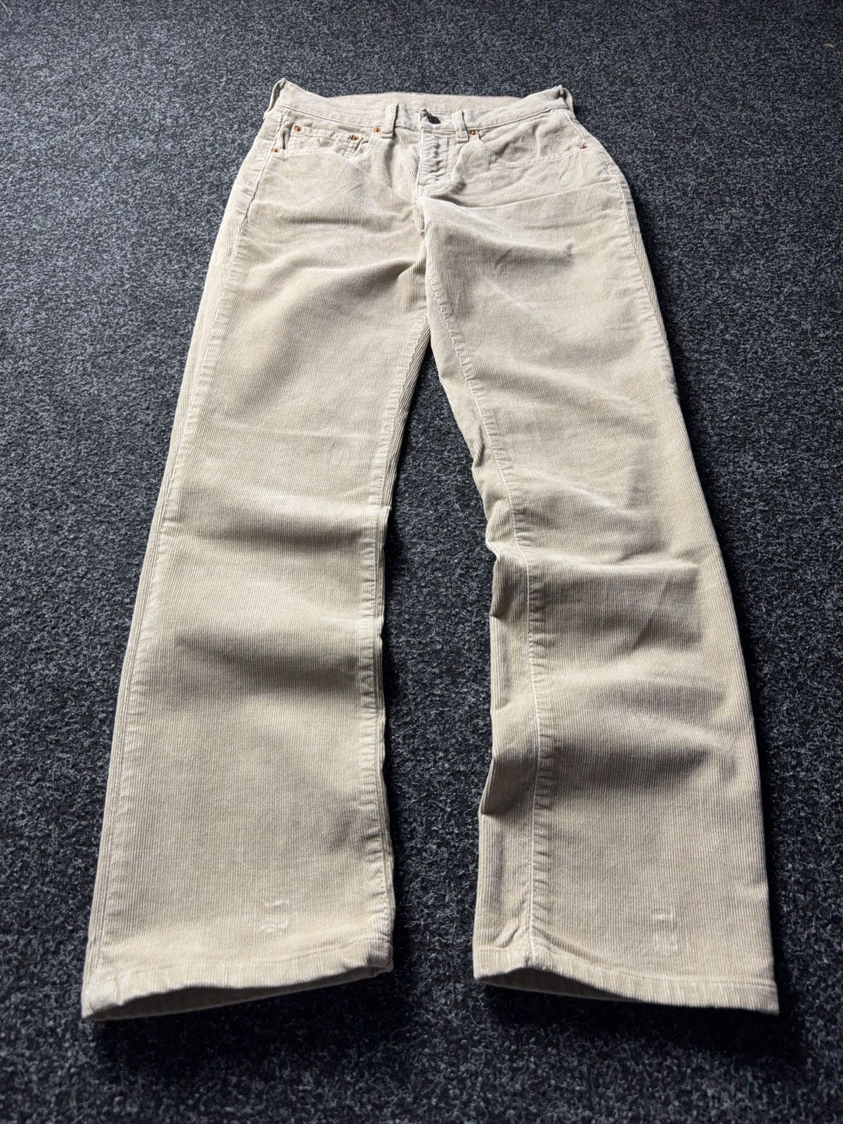 Levi's Vintage Clothing Retro Levi’s 595 Western Beige Corduroy Pants Made in Italy Size 27" / US 4 / IT 40 - 1 Thumbnail