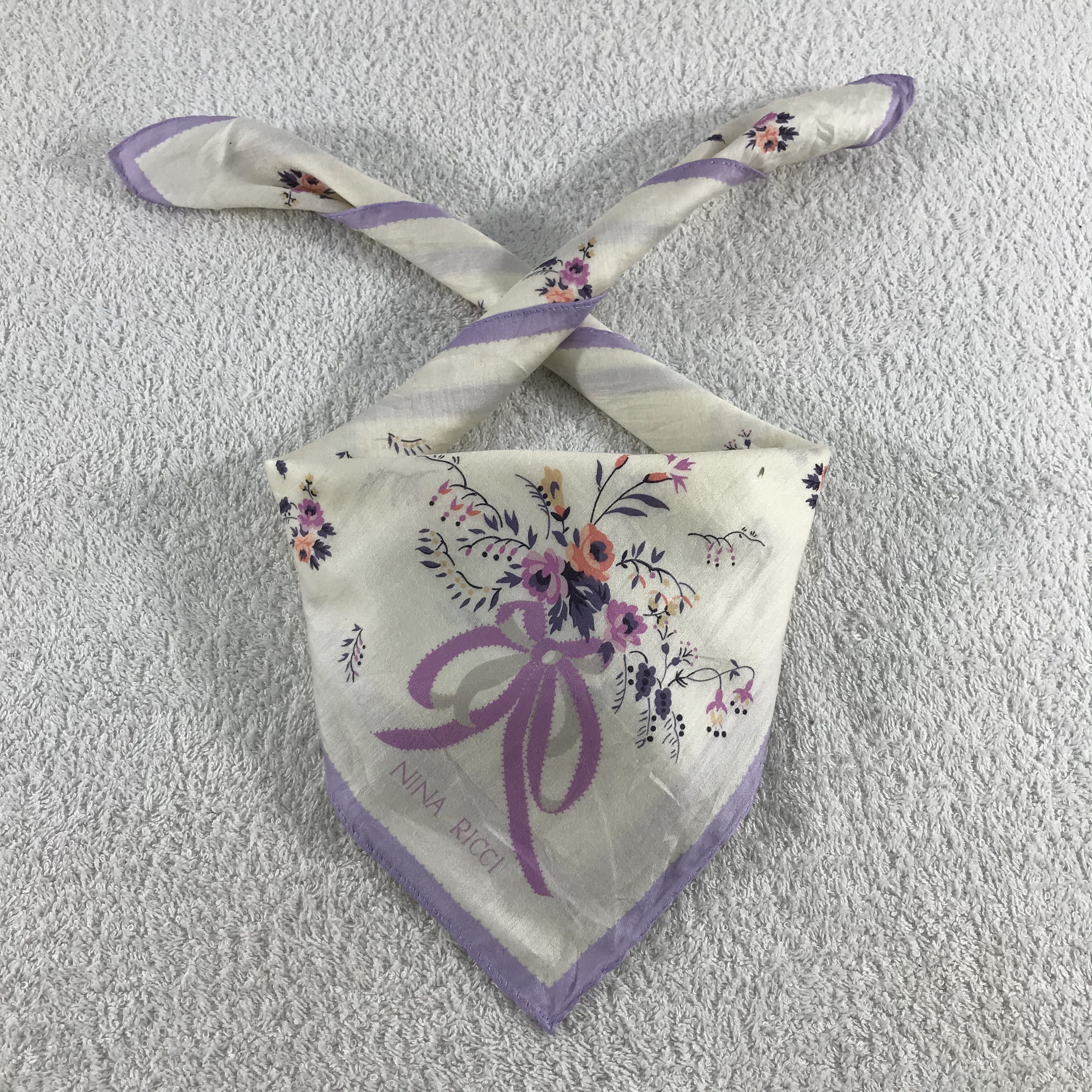 Nina Ricci × Vintage Pierre Balmain Bandana / Handkerchief / Neckerchief - S042 Size ONE SIZE - 3 Thumbnail