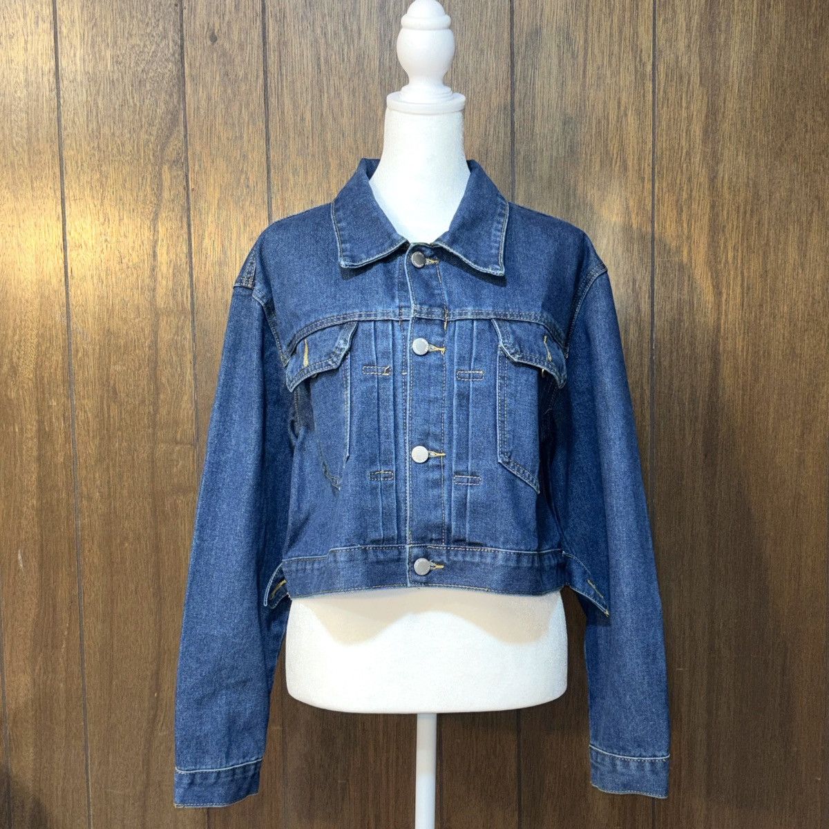 Other The Lemon Studios Jacket Womens M Cropped Denim Trucker Blue Size US M / EU 48-50 / 2 - 2 Thumbnail
