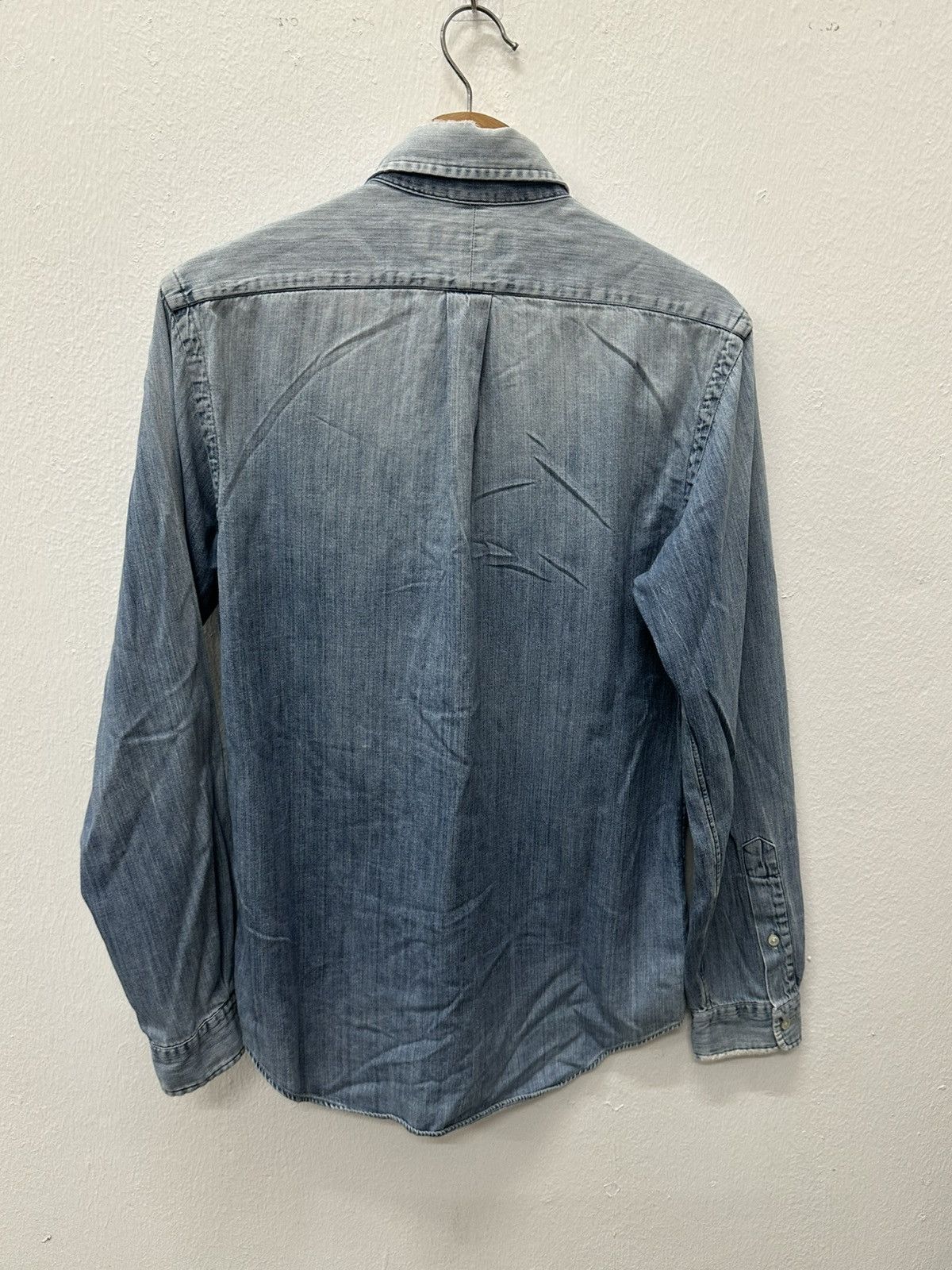 Polo Ralph Lauren Polo Ralph Lauren Distressed/Thrashed Denim Button Up Shirt Size US M / EU 48-50 / 2 - 18 Thumbnail