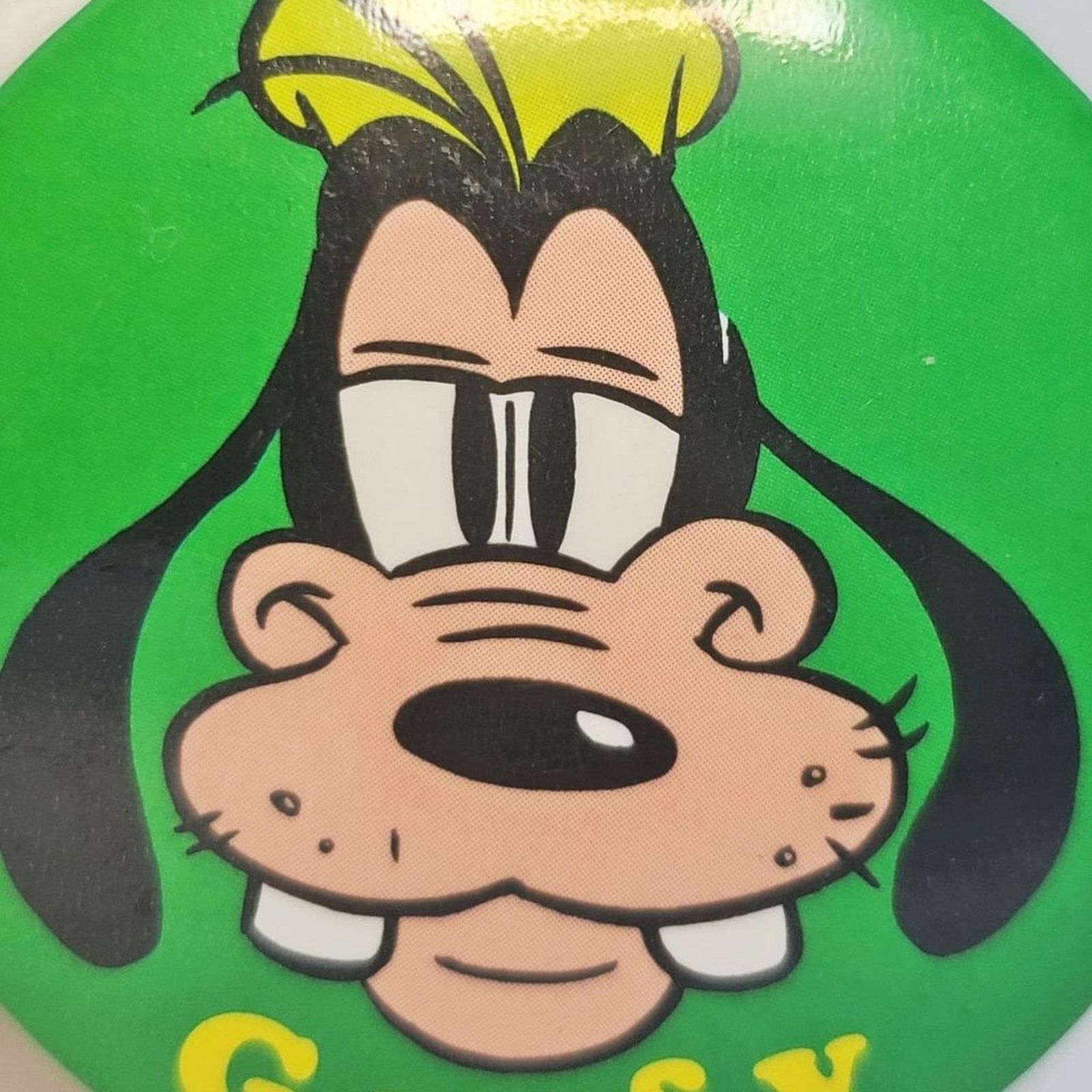Disney Vintage 1980s Disney Goofy Green & Yellow Pinback Button Size ONE SIZE - 2 Thumbnail