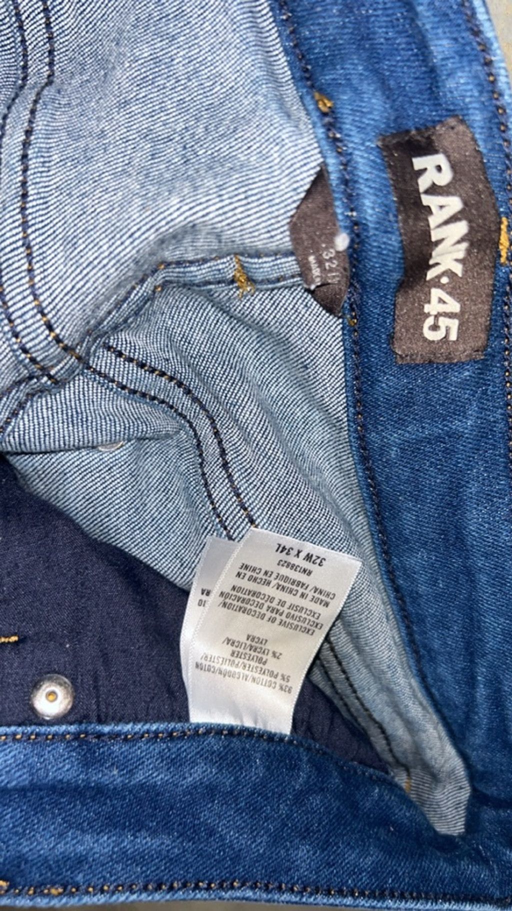 Other Women's RANK 45 Blue Flare & Wide Leg Jeans Size 32 Size 32" / US 10 / IT 46 - 6 Thumbnail