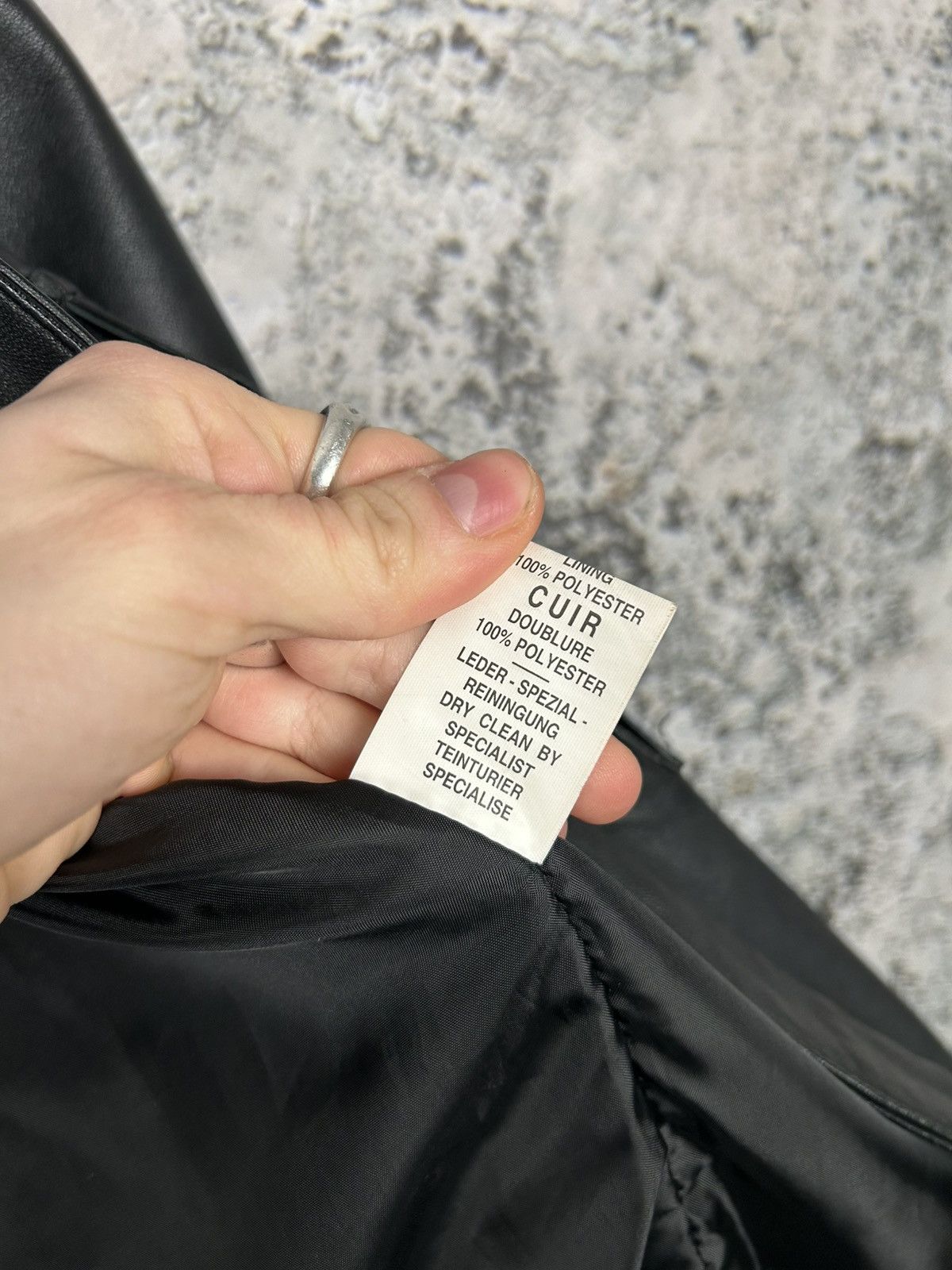 Vintage Genuine Leather Jacket 90s Boxy Punk Avant Garde