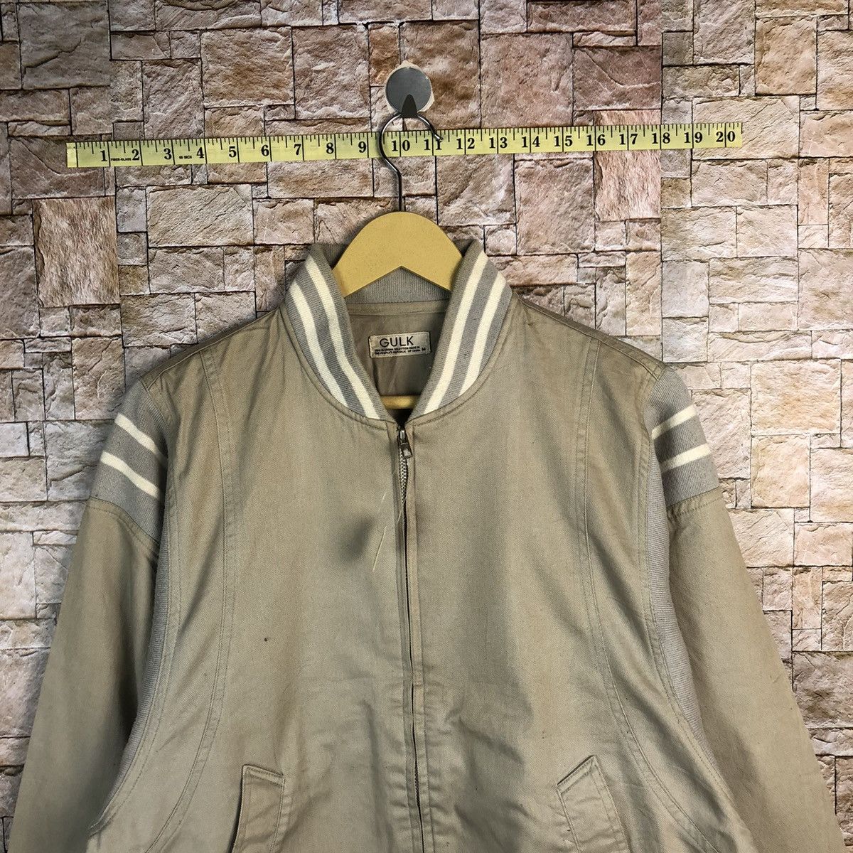 Japanese Brand Gulk Brown Bombers varsity Jacket #A382 Size US M / EU 48-50 / 2 - 2 Thumbnail