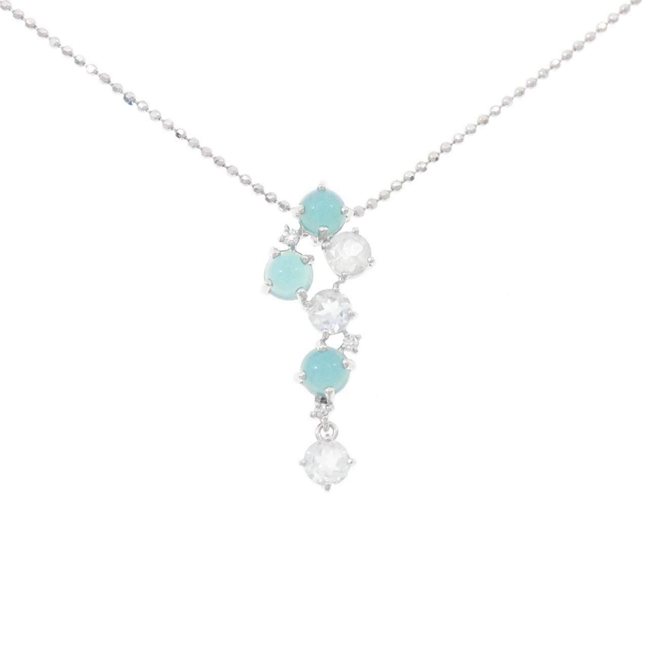 Tasaki Tasaki Color Stone Au750 Necklace Precious Metal Necklace DUTY FREE for USA