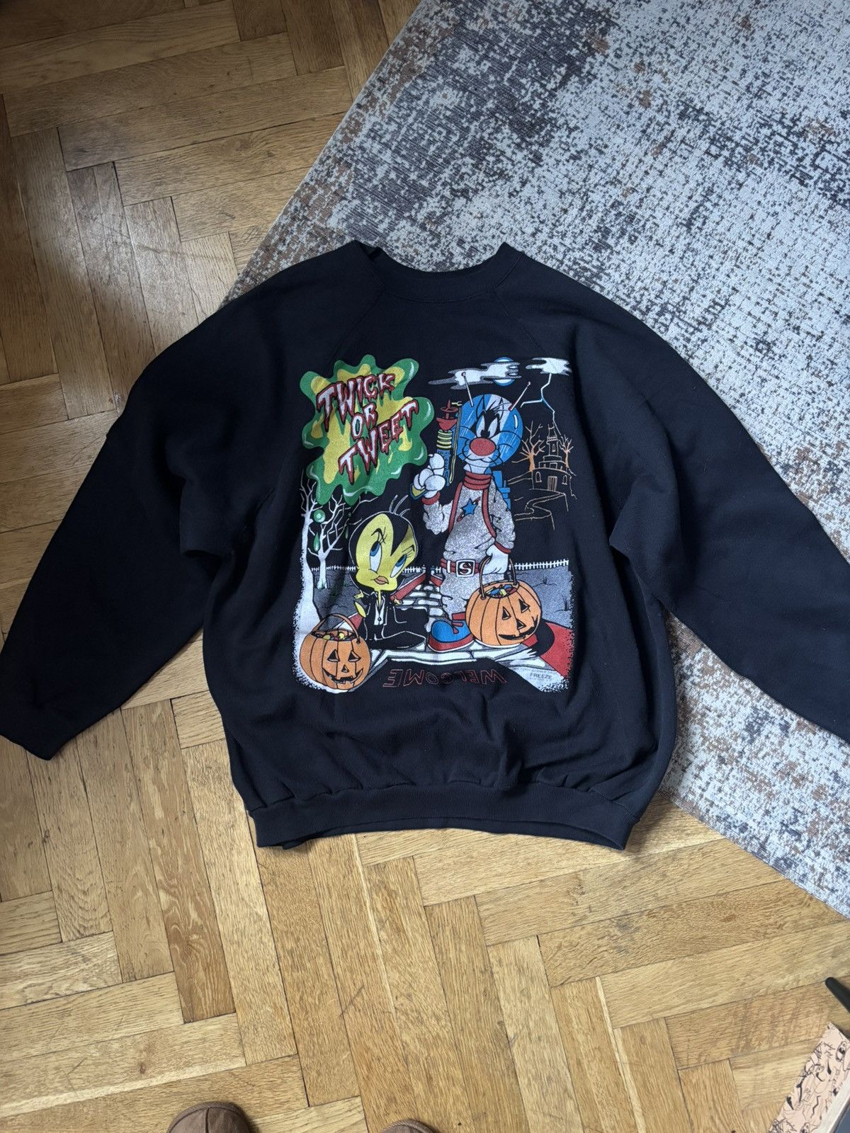 Vintage Freeze Warner Bros 1994 vintage rare sweatshirt NY made USA Size US L / EU 52-54 / 3 - 1 Thumbnail