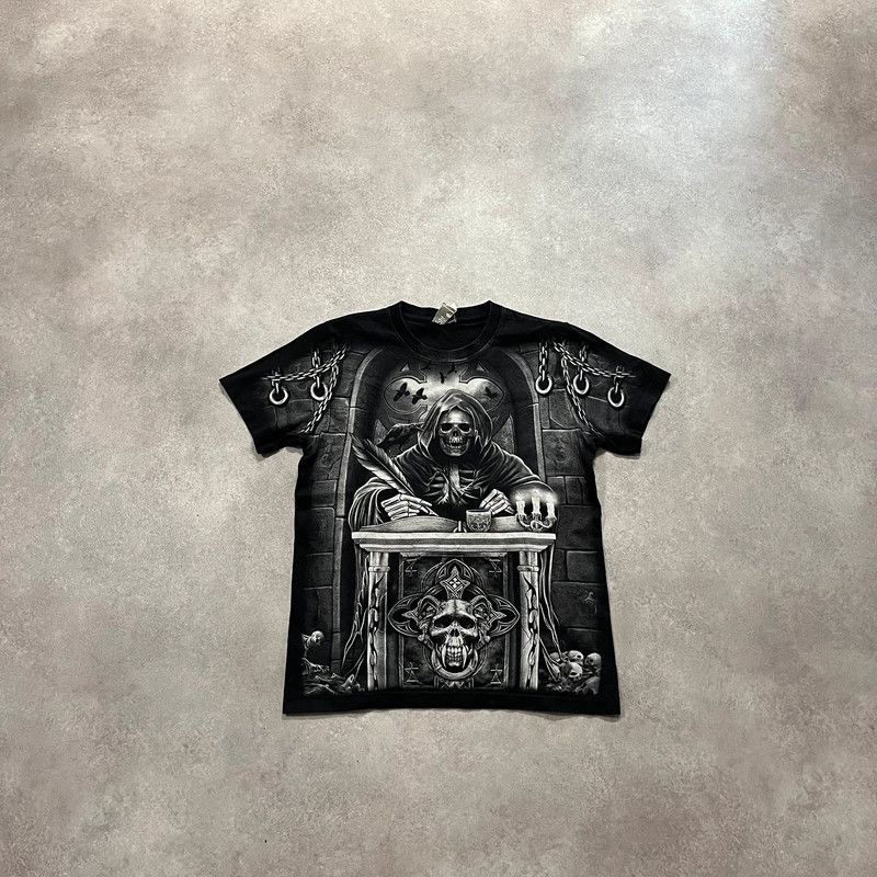 Affliction Vintage Affliction Skull Style T-Shirt Retro Goth Alt Y2K Size US S / EU 44-46 / 1 - 1 Thumbnail