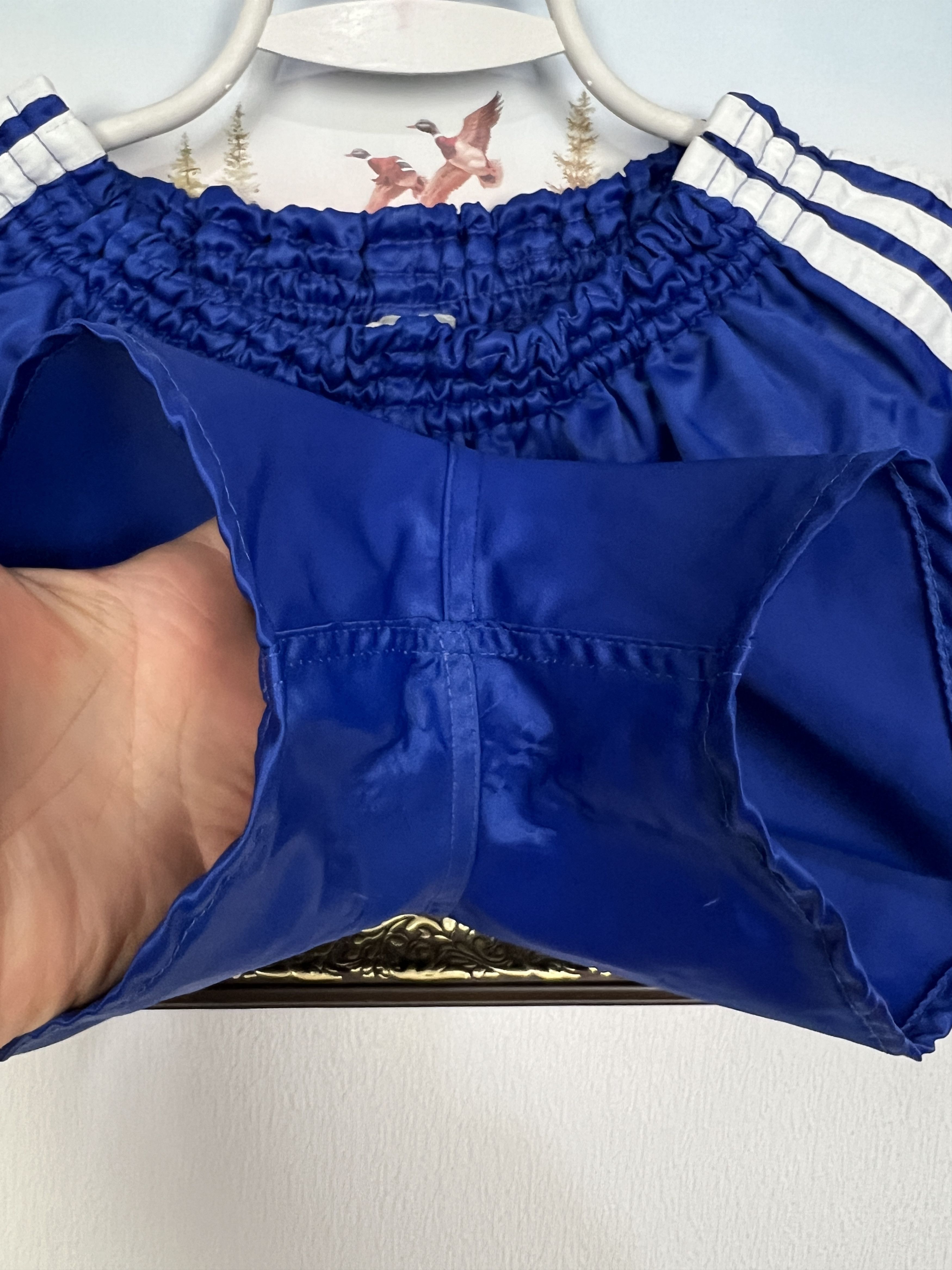 Adidas Vintage 90's Adidas West Germany Nylon Blue Shorts Mens L Size US 34 / EU 50 - 6 Thumbnail