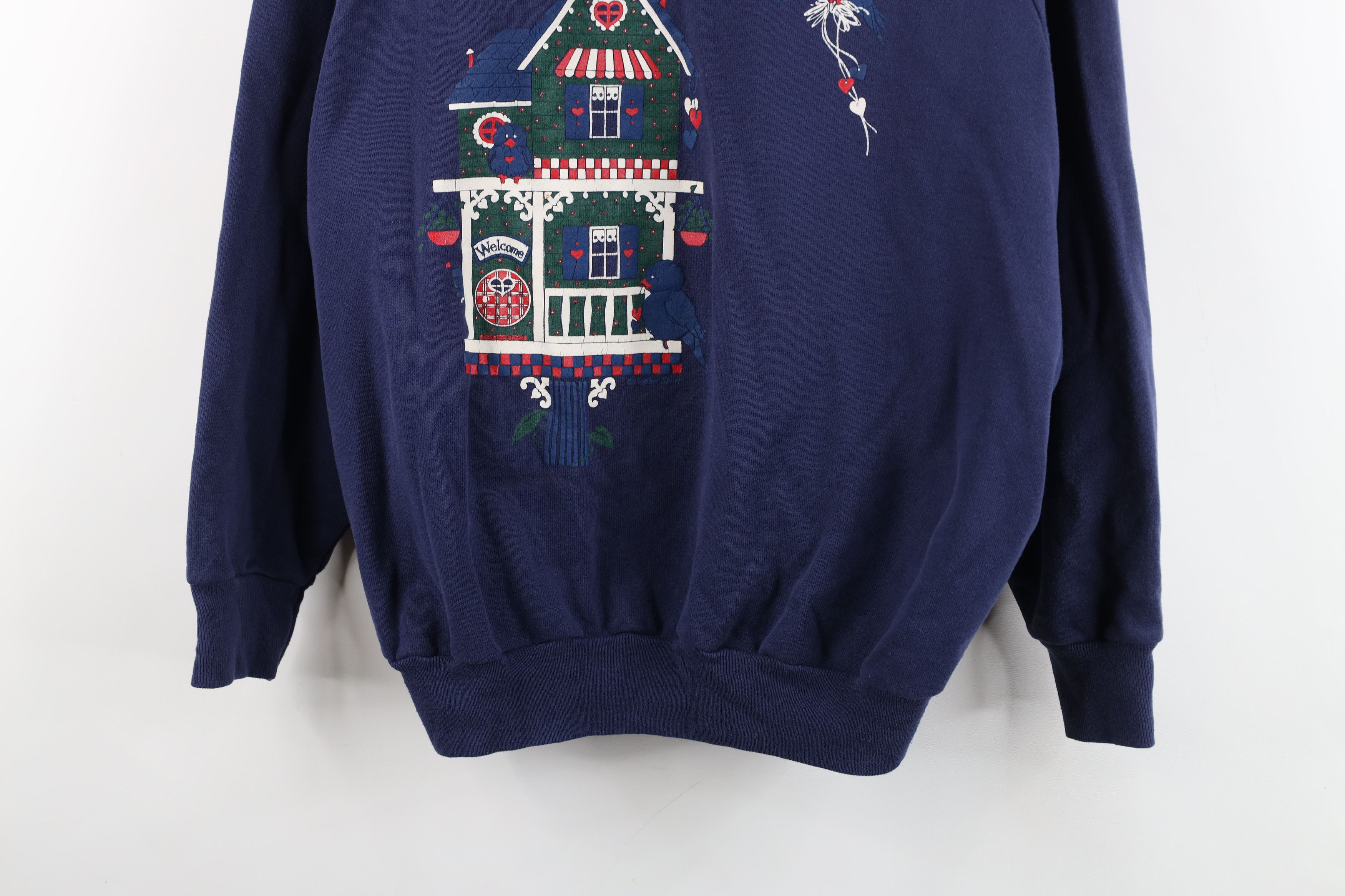 Vintage Vintage 90s Streetwear Birdhouse Turtleneck Sweatshirt USA Size XL / US 12-14 / IT 48-50 - 3 Thumbnail
