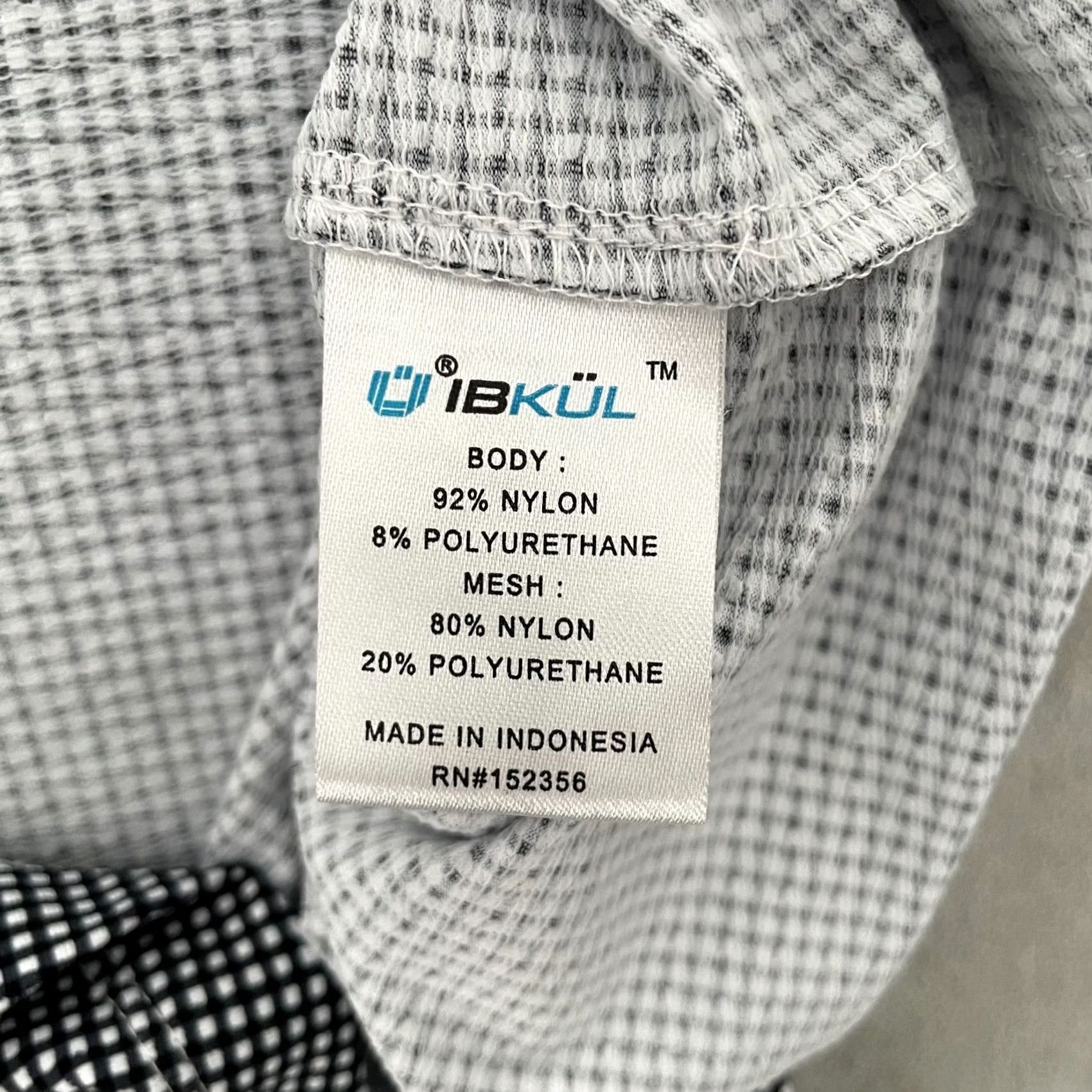 Vintage IBKUL Shirt Womens XL Black White Check 1/4 Zip Mock Golf Stretch Ladies Size XL / US 12-14 / IT 48-50 - 5 Thumbnail