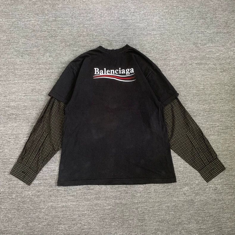 Balenciaga Balenciaga Black Coke Layered Long Sleeve Size US M / EU 48-50 / 2 - 2 Thumbnail