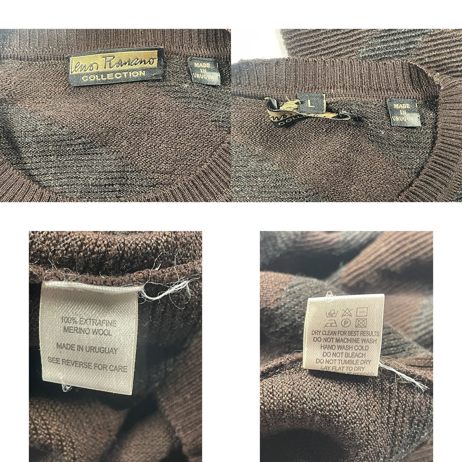 Vintage Lenor Romano Sweater Mens L Green Argyle CrewNeck 100% Extra Fine Merino Wool Size US L / EU 52-54 / 3 - 8 Thumbnail