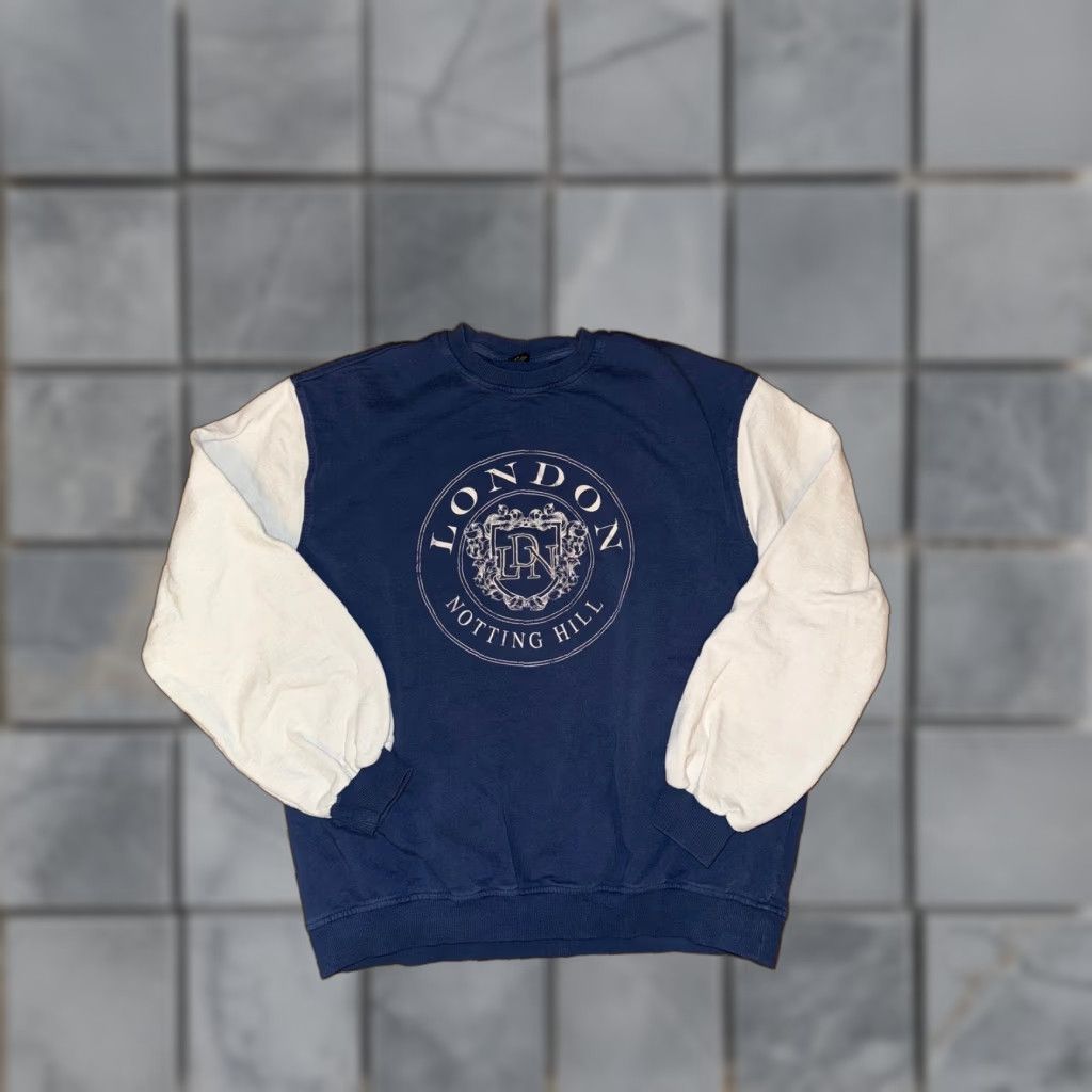 Urban Outfitters Urban Outfitters London Crewneck Sweater M Blue Mens Pullover Size US M / EU 48-50 / 2 - 1 Thumbnail