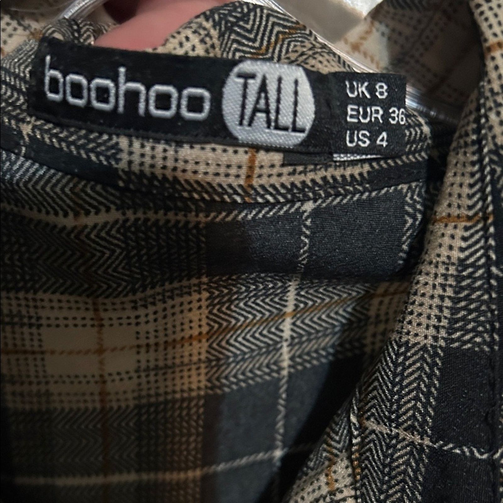 Boohoo Boohoo Black and Cream Plaid Shirt Size US XL / EU 56 / 4 - 2 Thumbnail