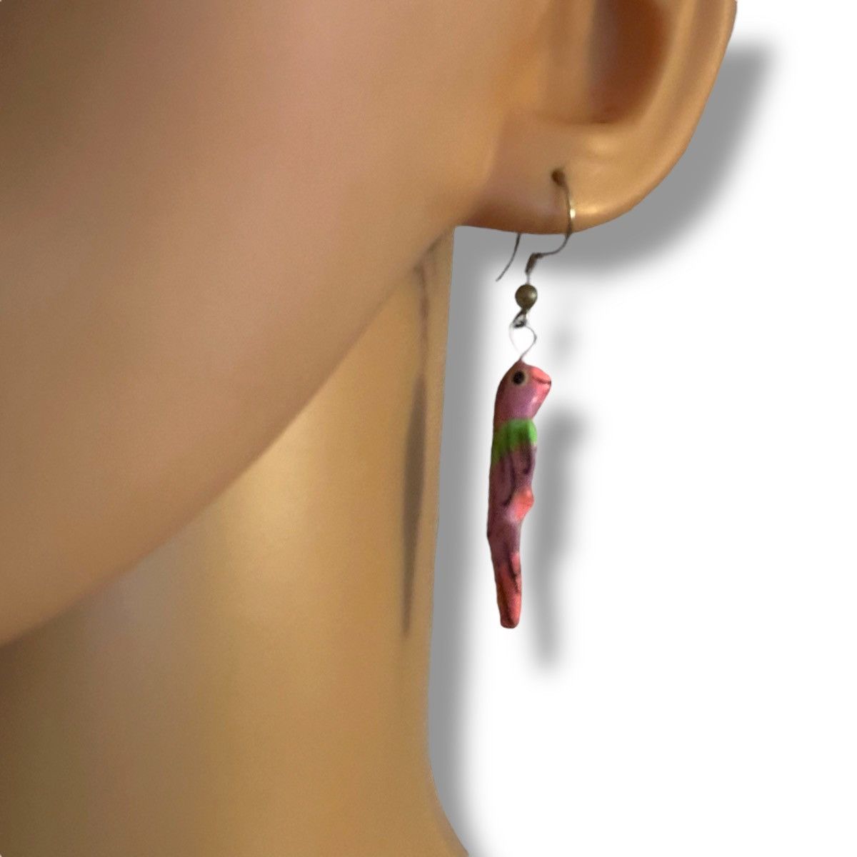 Vintage Vintage pink and purple parrot dangle earrings Size ONE SIZE - 2 Thumbnail