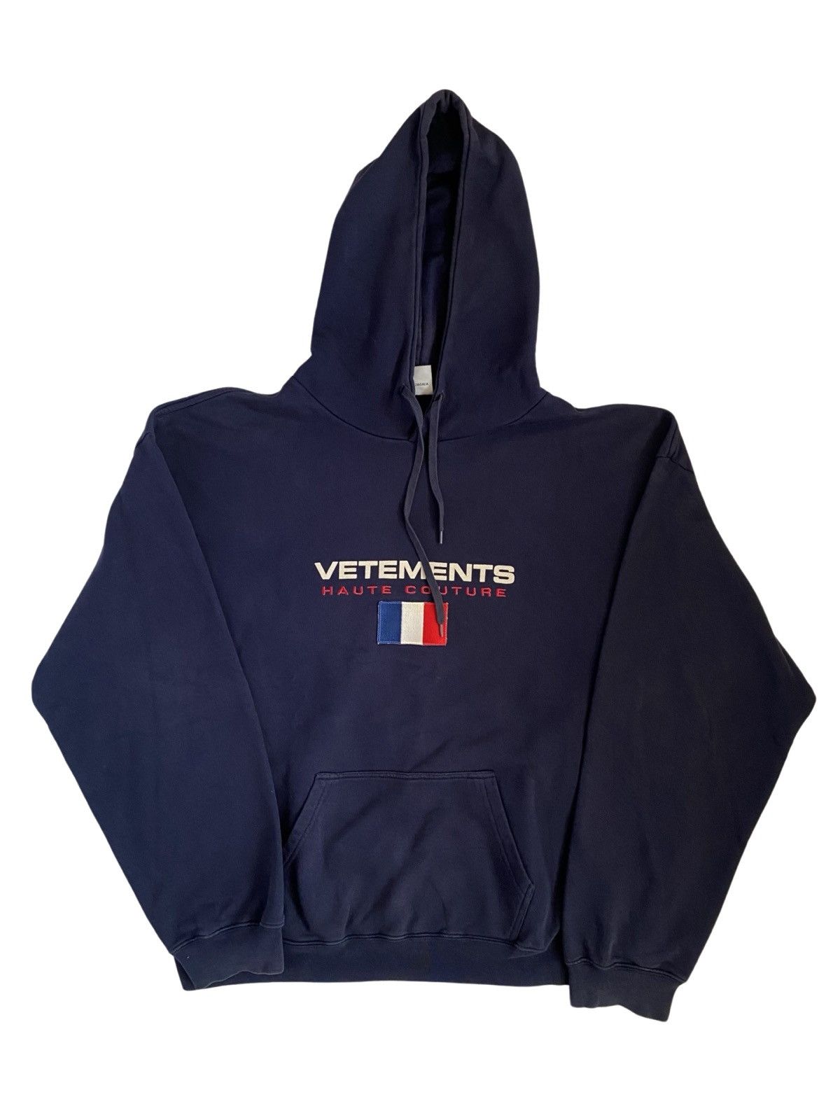 VETEMENTS ネイビー パーカー Sサイズ Vetements FW17 OG Haute Couture Hoodie Sz.M
