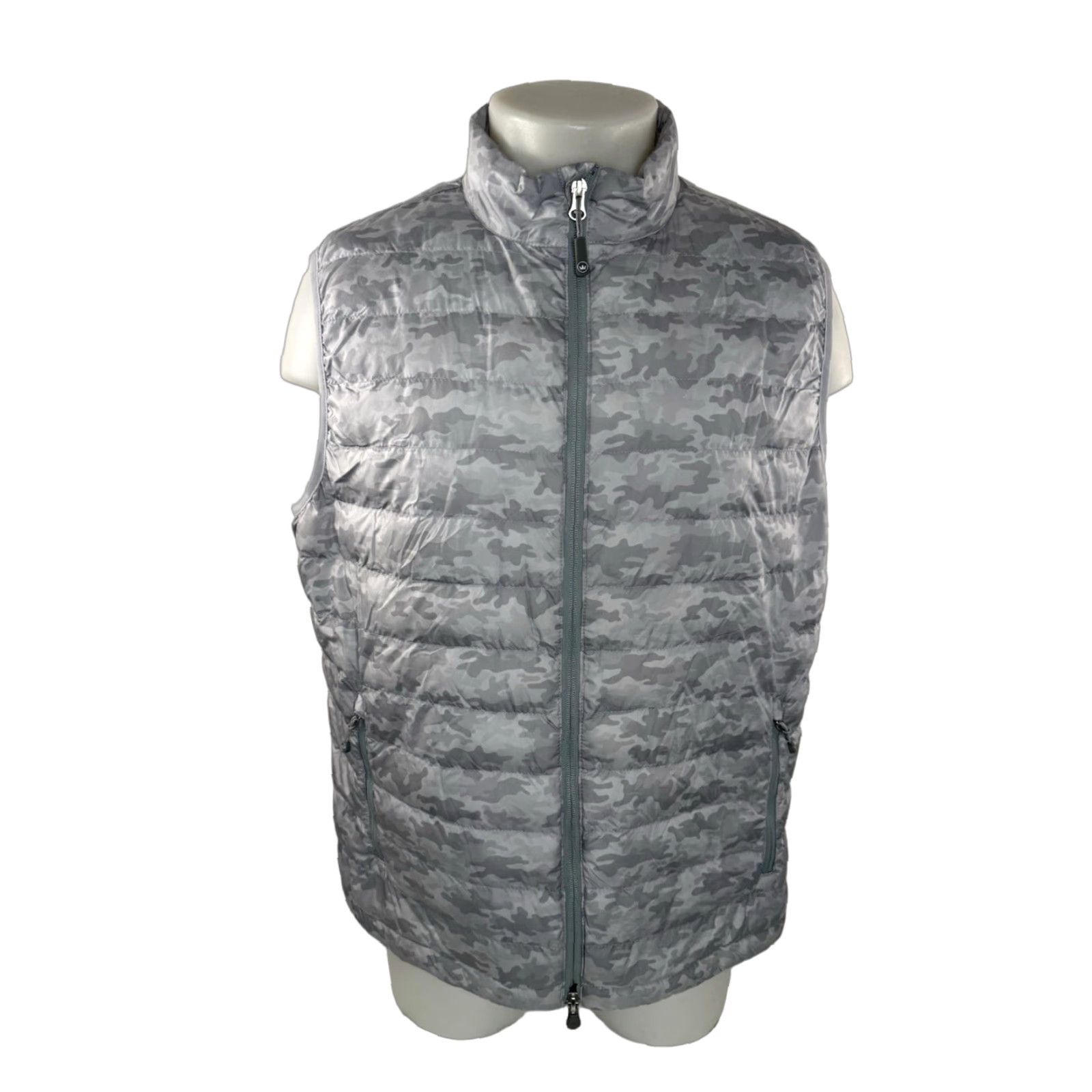 Peter Millar PETER MILLAR Camouflage Full Zip L Mens Quilted Vest - Gray - Golf - VEST Mens Large Camouflage Quilted Full Zip Size US L / EU 52-54 / 3 - 1 Thumbnail