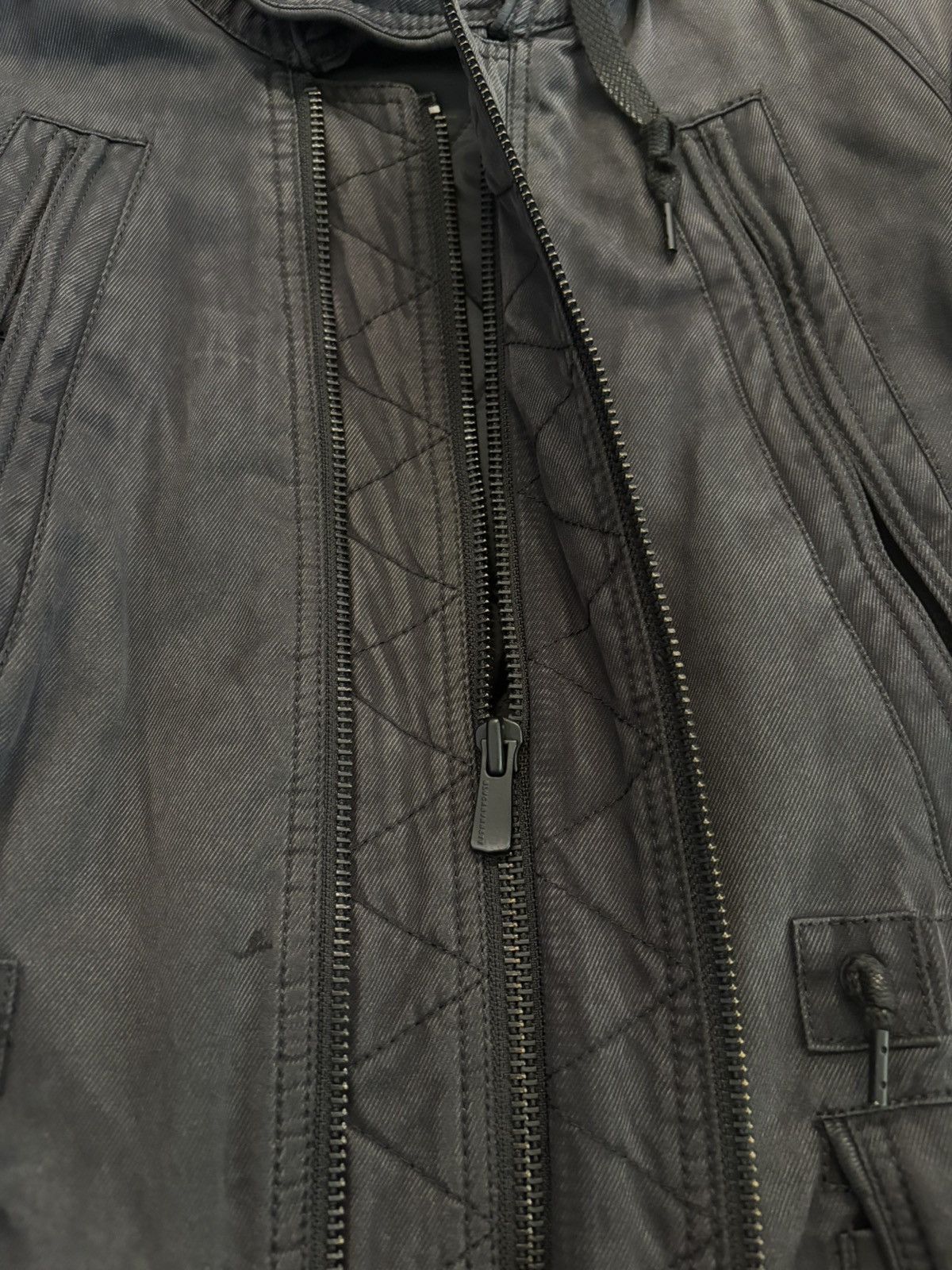 Neil Barrett Fur Hood Black Denim Jacket Size US XS / EU 42 / 0 - 6 Thumbnail