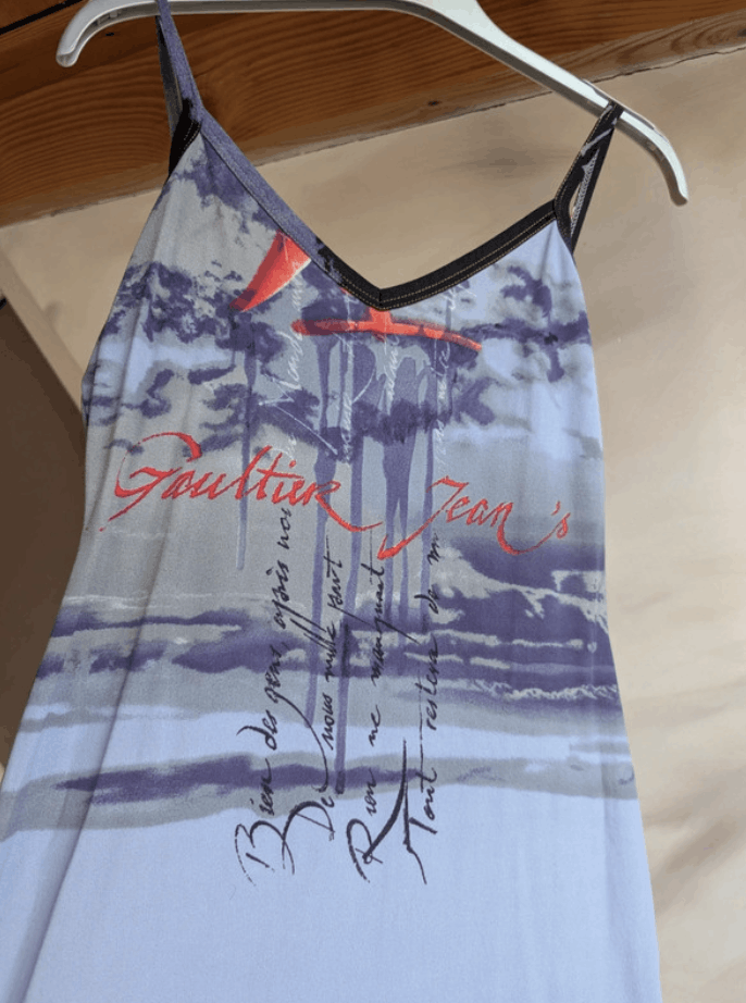 Japanese Brand × Jean Paul Gaultier Jean Paul Gaultier Dress Skirt Mesh Top Tattoo Jacket EX0111 Size XL / US 12-14 / IT 48-50 - 3 Thumbnail